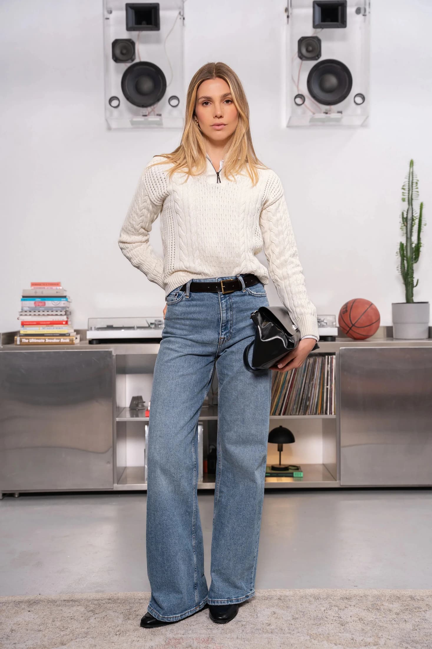 Suéter Halfzip Dalia Mujer Marfil - imagen 3