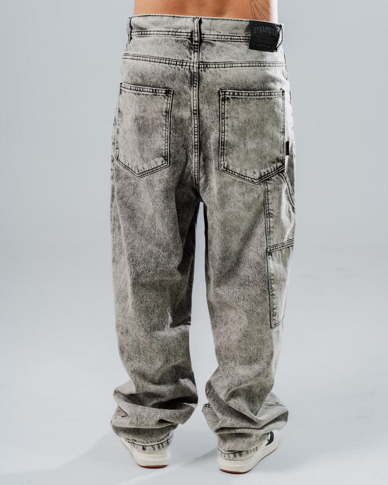 Jeans Baggy Básico Gris Lavado - imagen 2