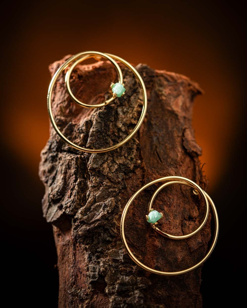 Aretes Topo Verde Profundo - imagen 5