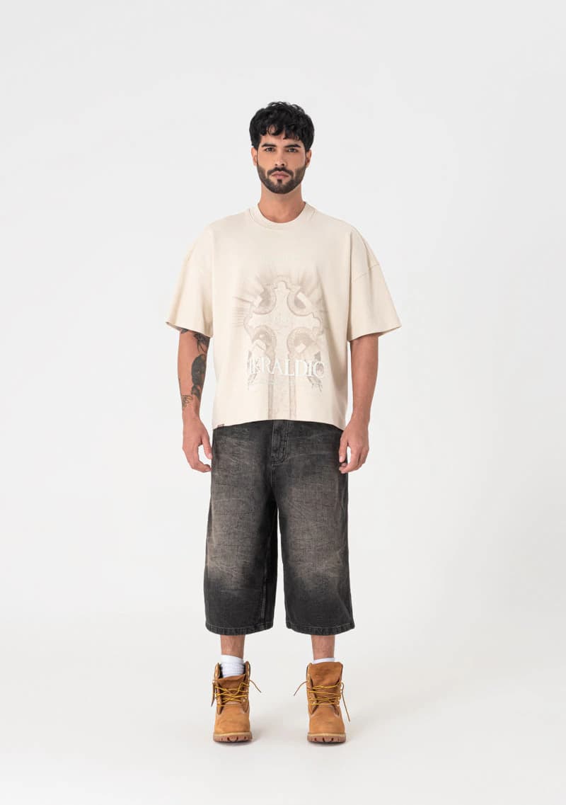 Heraldic Cream Rood T-shirt - imagen 4