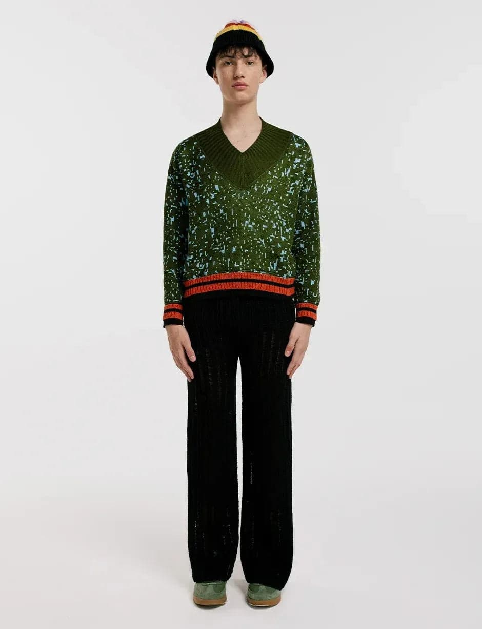 Saco V Pixel Verde Hombre - imagen 1
