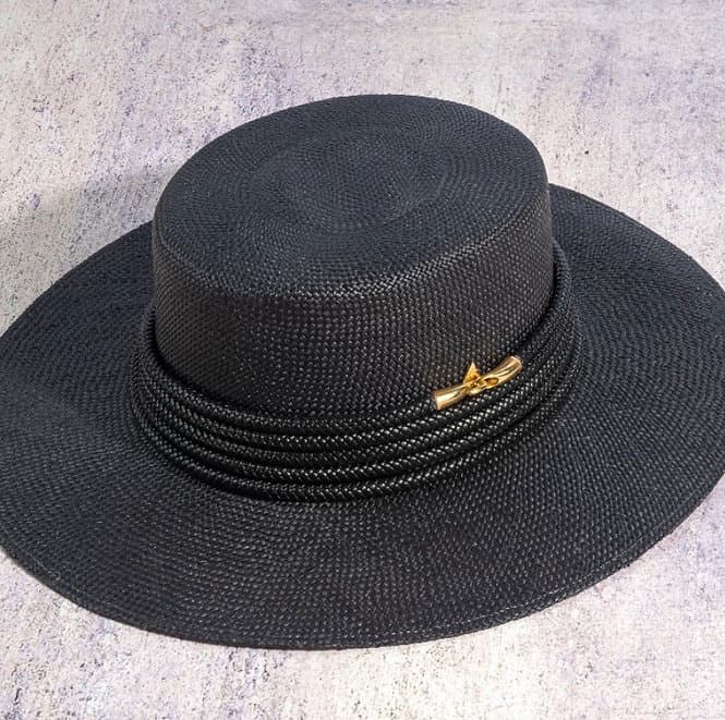 Black Boater Hat - imagen 2