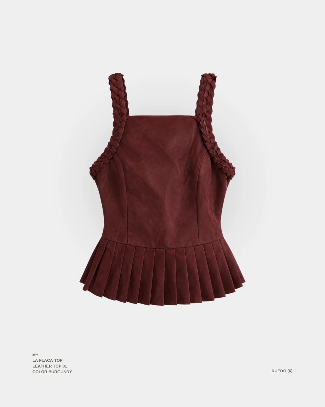 "LA FLACA" TOP BURGUNDY - imagen 1
