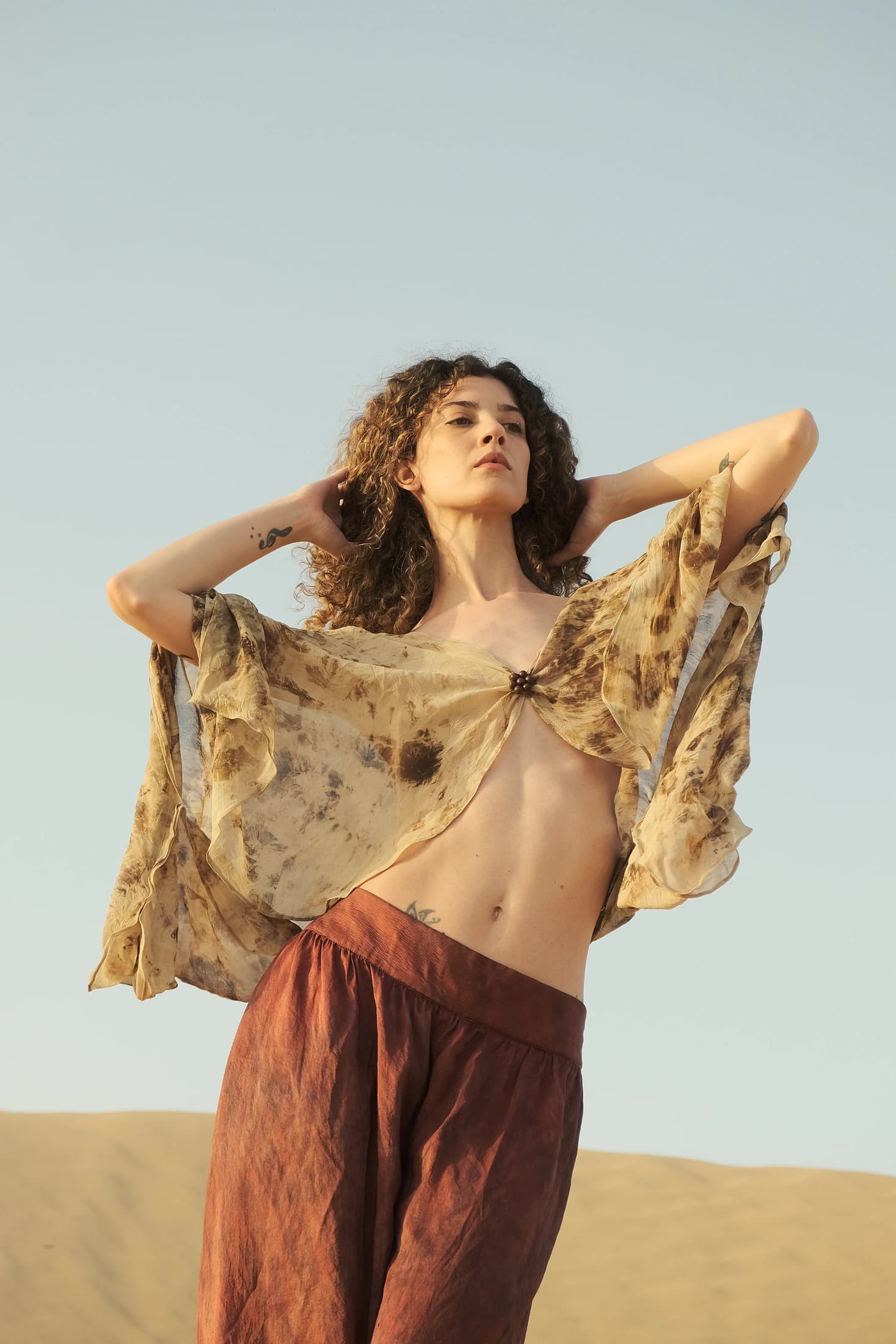 Madder Silk Dupion Balloon Pant - imagen 4