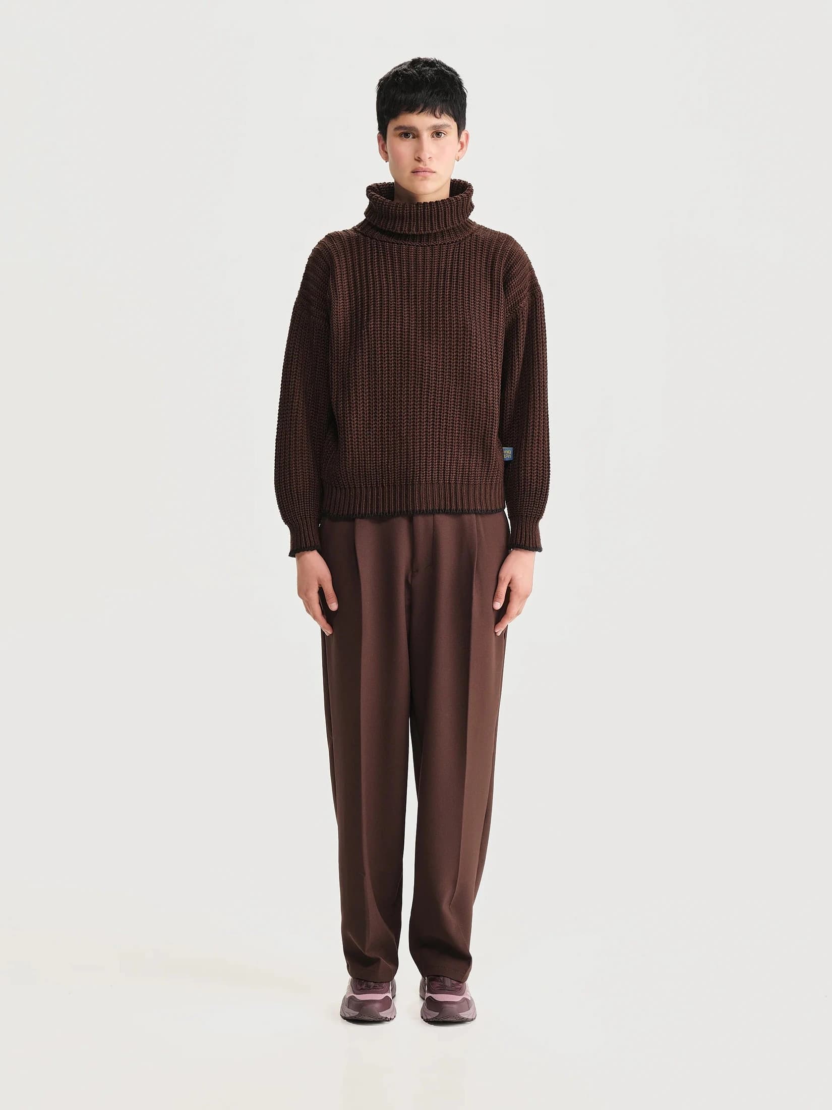 Saco Cuello Tortuga Ingles Marron Mujer - imagen 2