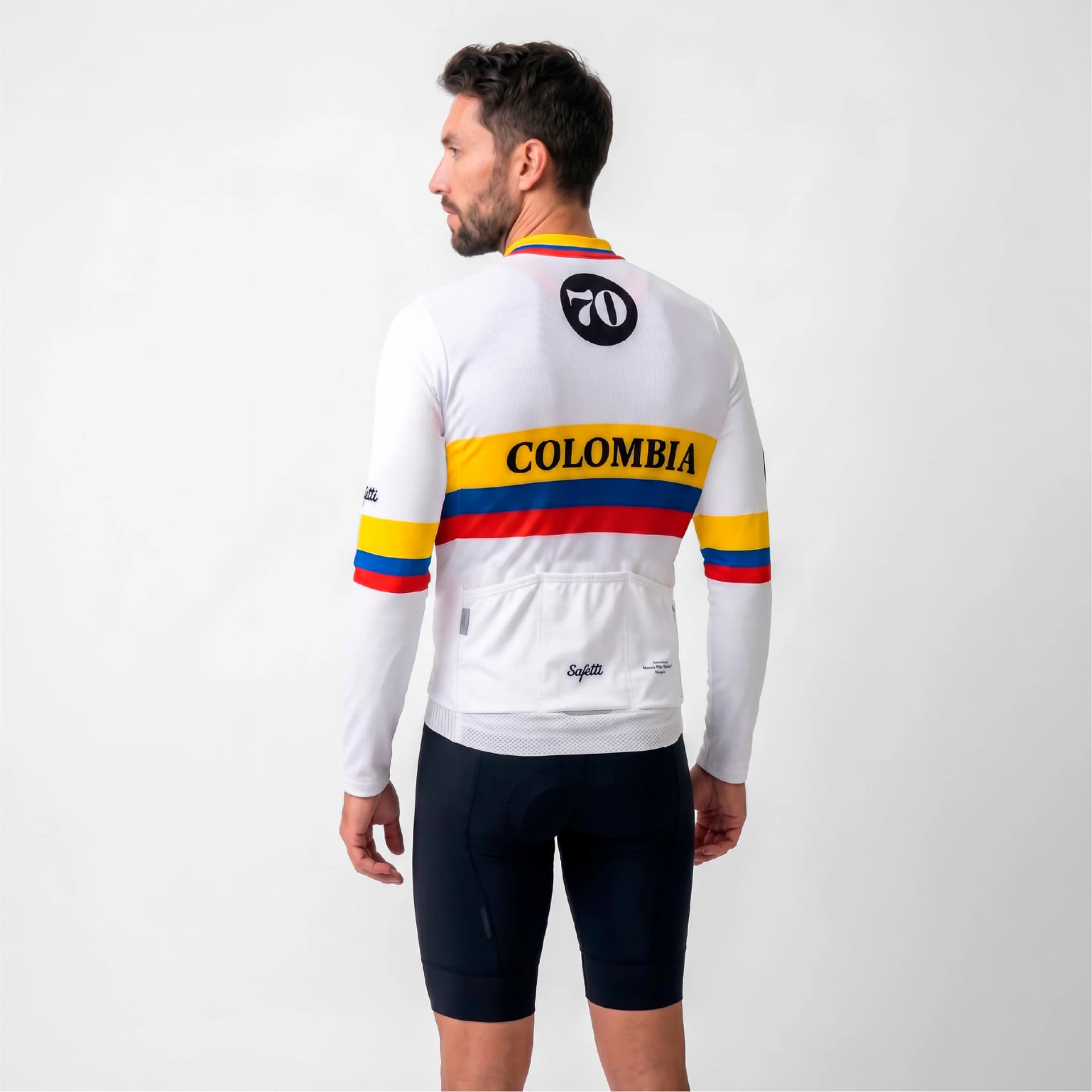 CAMISA CICLISMO MANGA LARGA COLOMBIA COCHISE 70 PARA HOMBRE - imagen 2