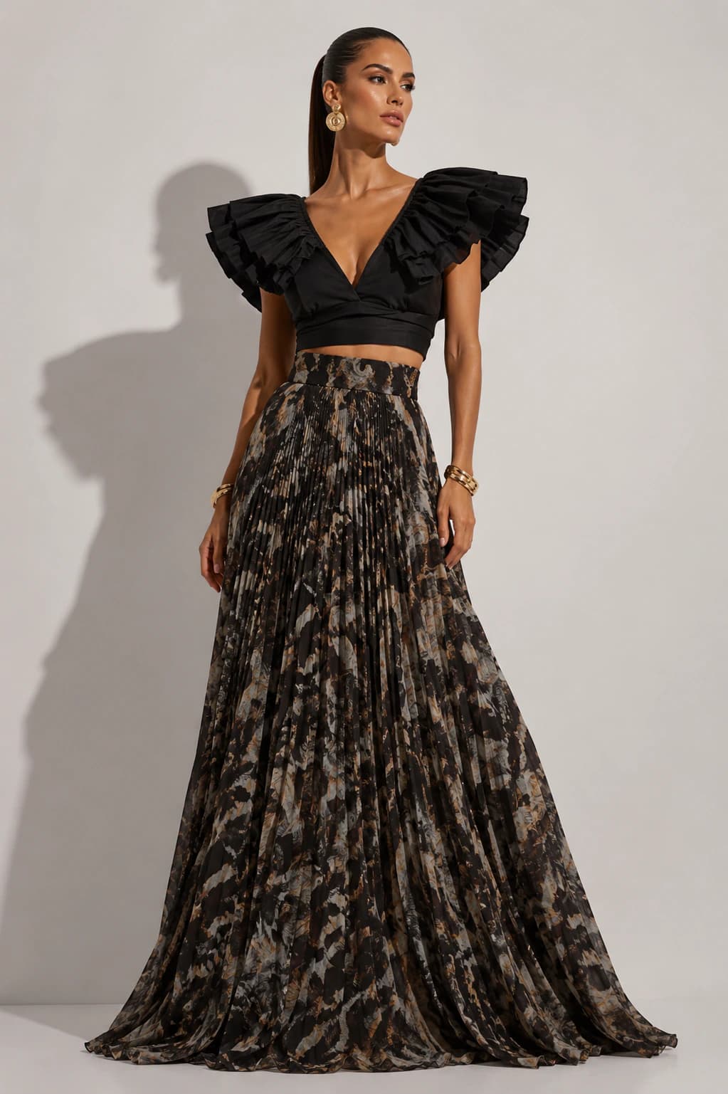 Falda Disdior Feathers Negro - imagen 2