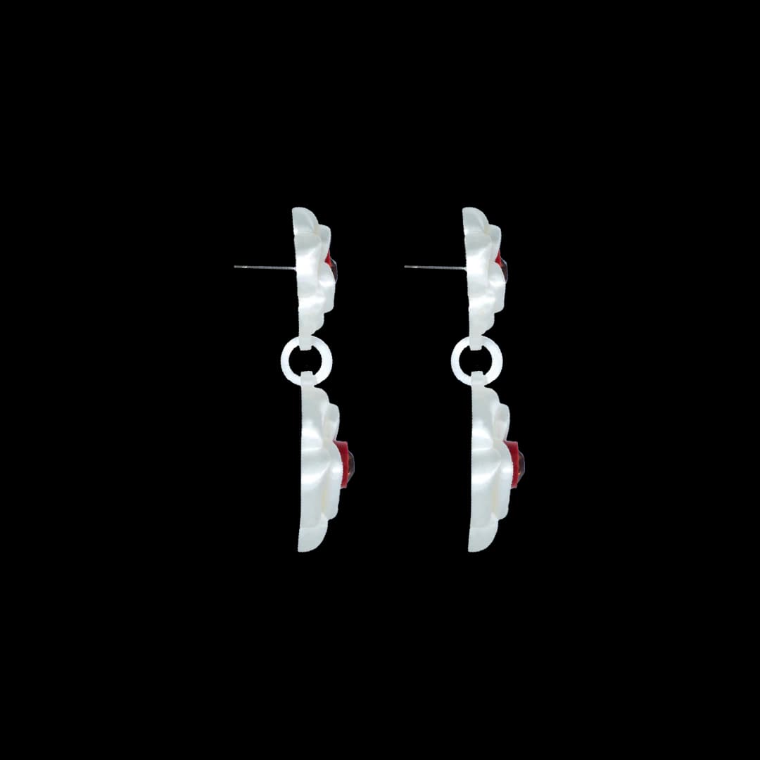 ARETES DOBLE CAMELIA - imagen 4