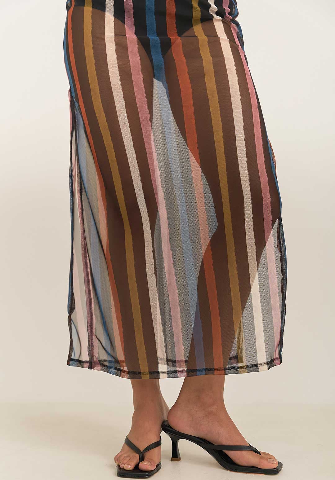 Vestido Mesh Eje Negro - imagen 3