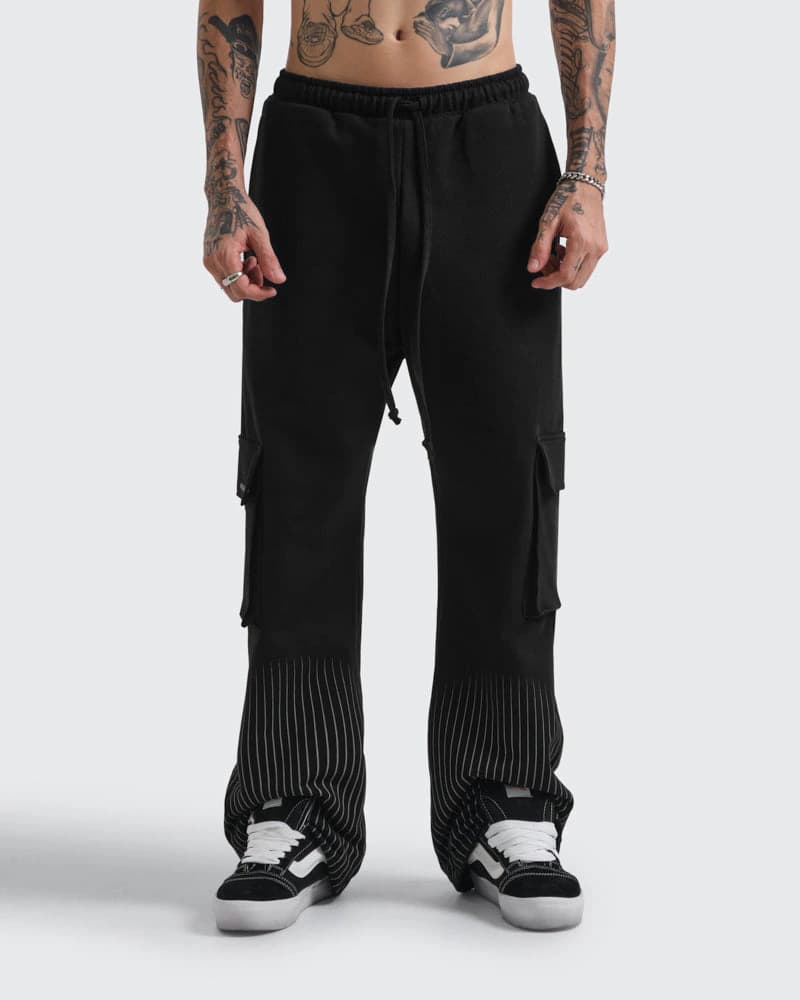 Sudadera Negra Pinstripe Utility - imagen 1