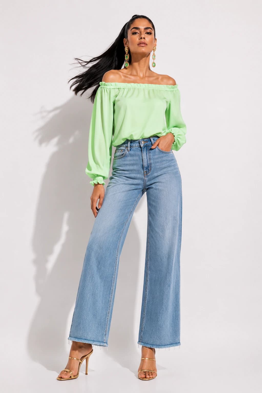 Blusa Capuchina Verde Biche - imagen 3