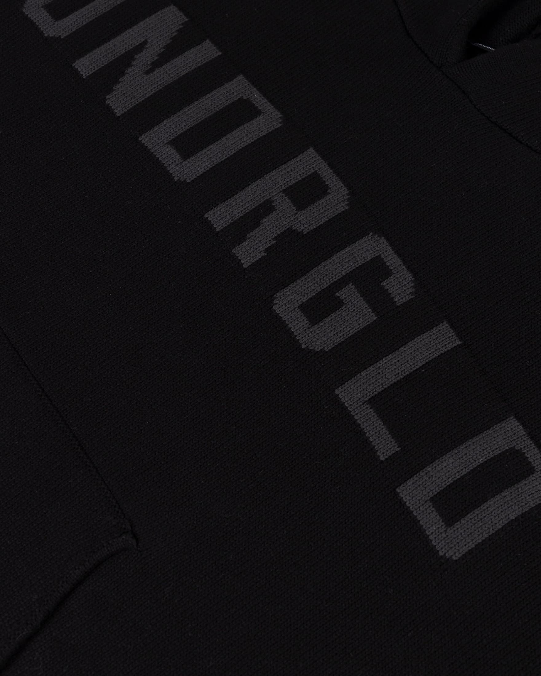 Basics UNDRGLD Knitted Hoodie Black - imagen 4