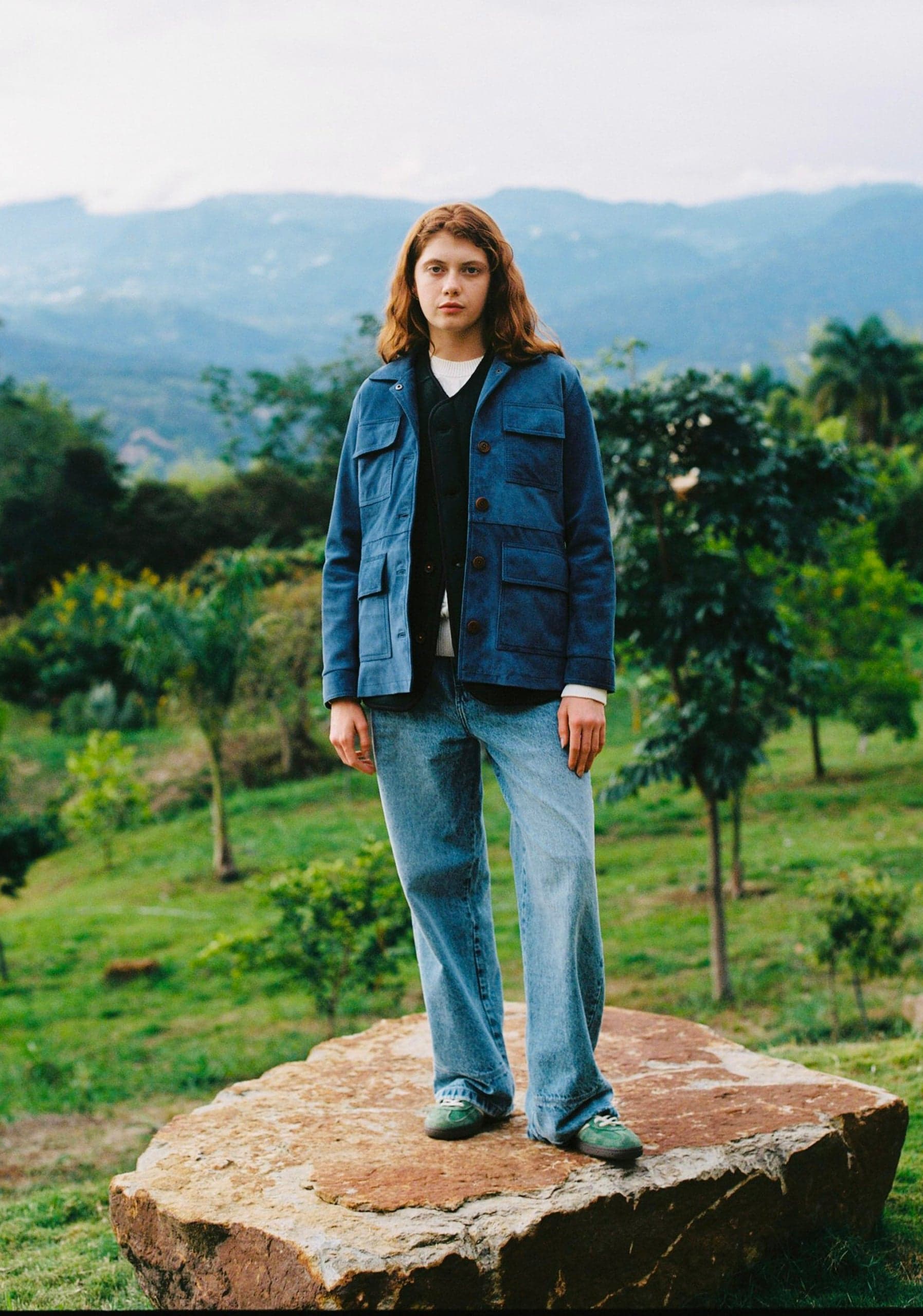Chaqueta M Ruanda Gamuza Azul Med - imagen 2