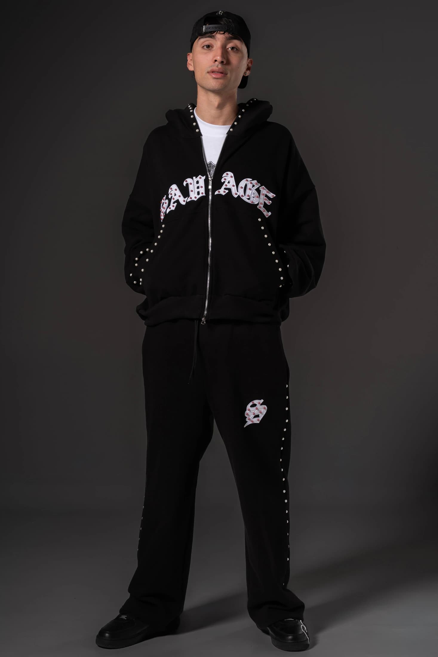 Double Zip Hoodie Boxy fit Perlas Rojas 14651 - imagen 11