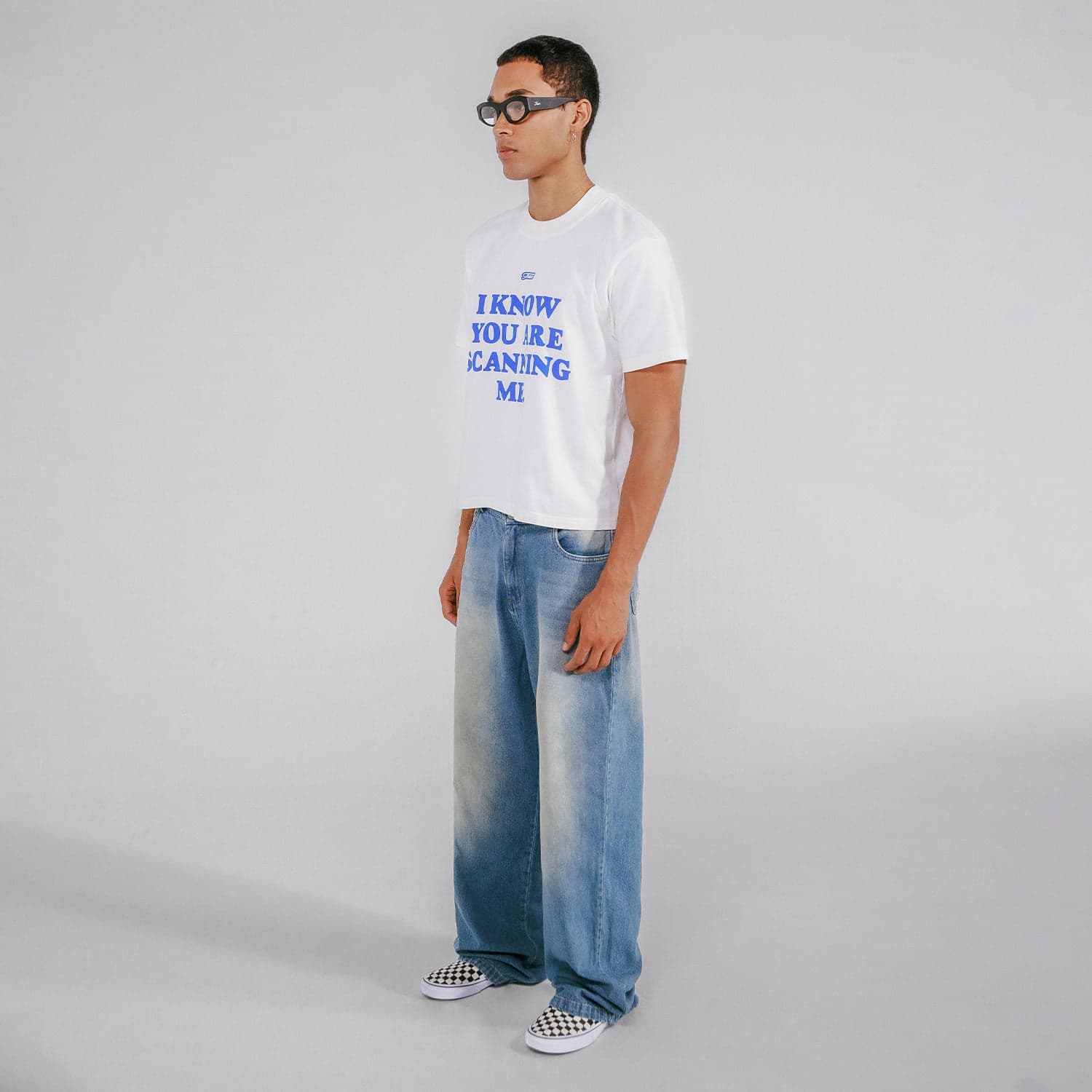 Scanning Cropped Tee - Cream - imagen 5