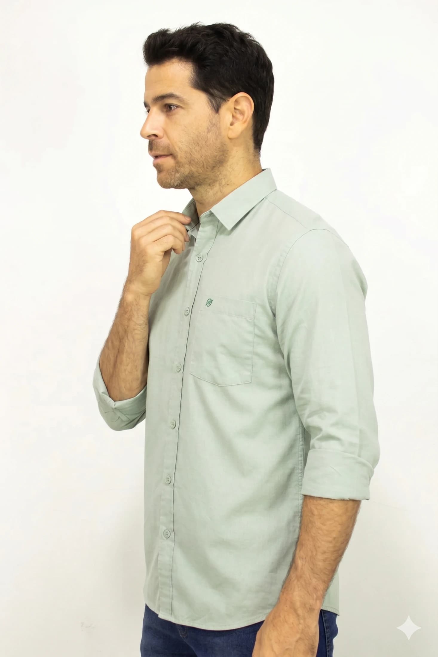 Camisa Verde Claro Para Hombre - imagen 2