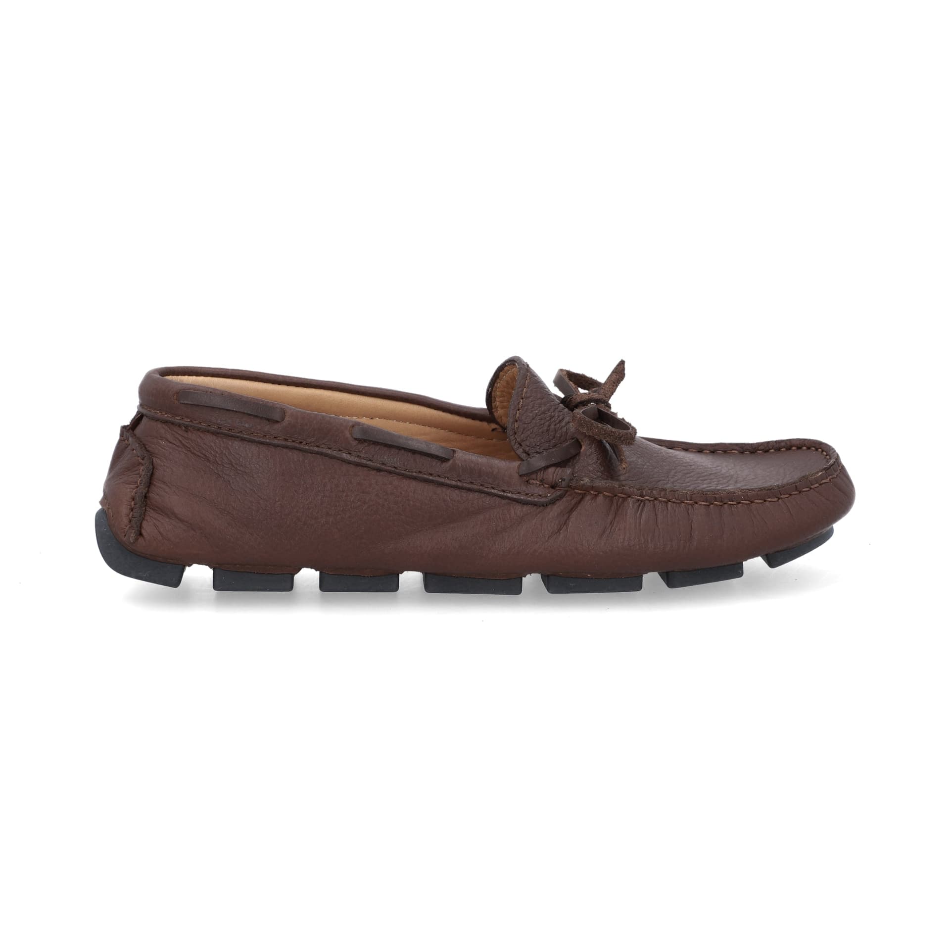 Mocasines Hombre Amarrar Cuero grabado Cognac - imagen 4