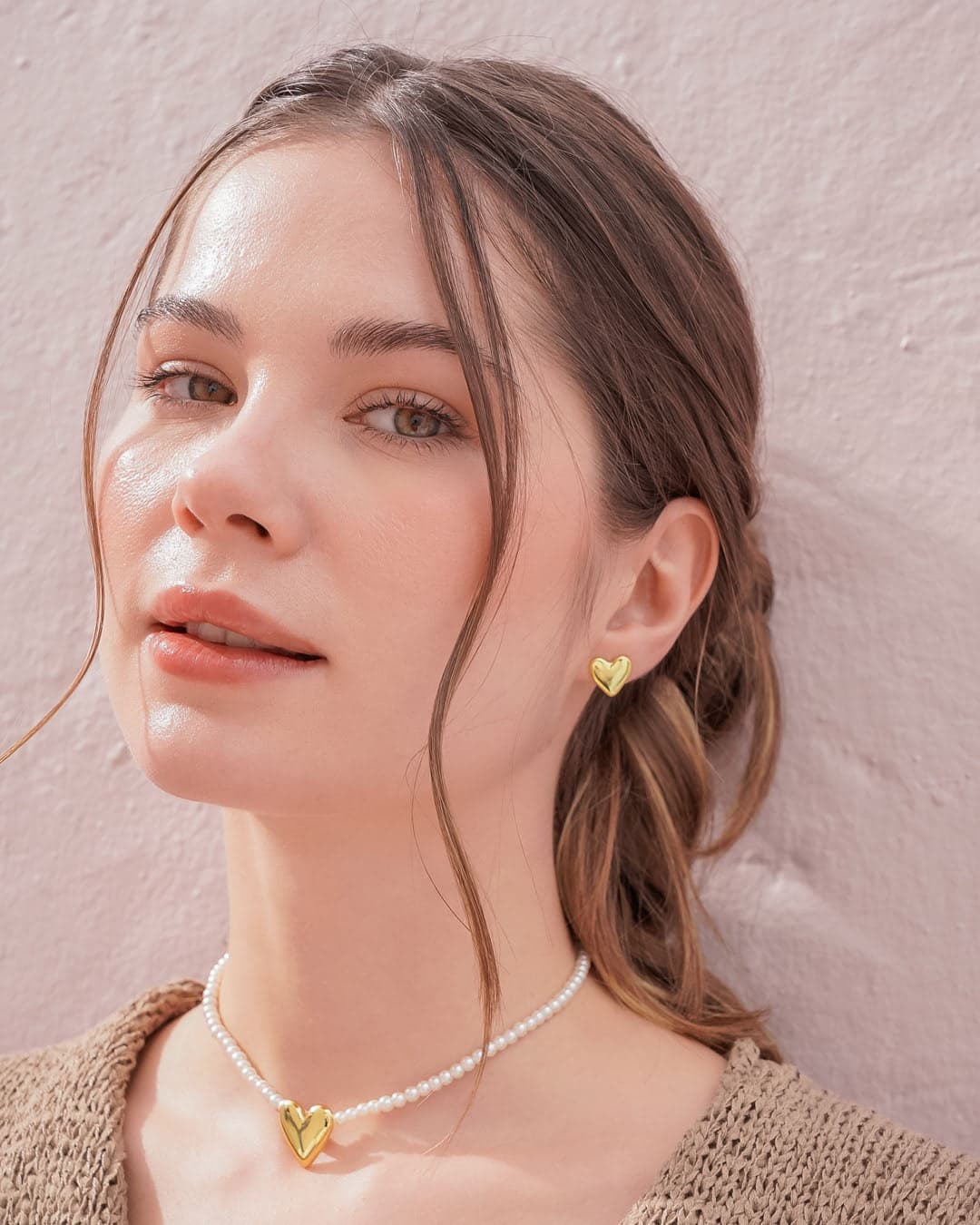 Collar + Aretes Corazón - imagen 1