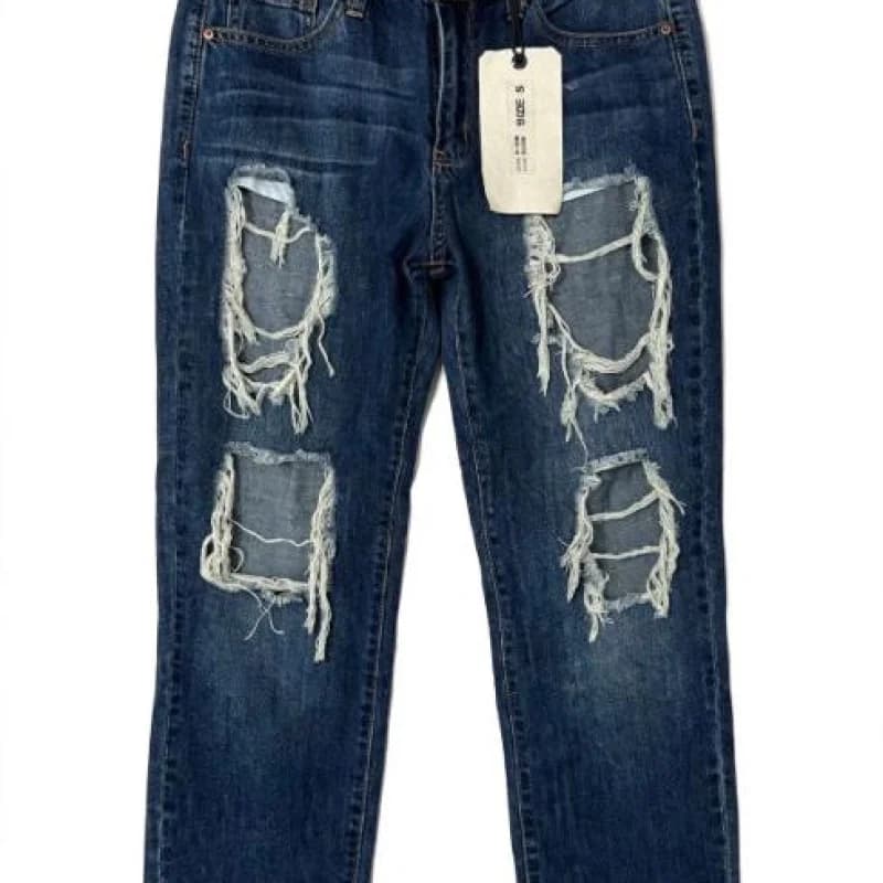 JEANS SPECIAL A OSCURO CON ROTOS - imagen 2