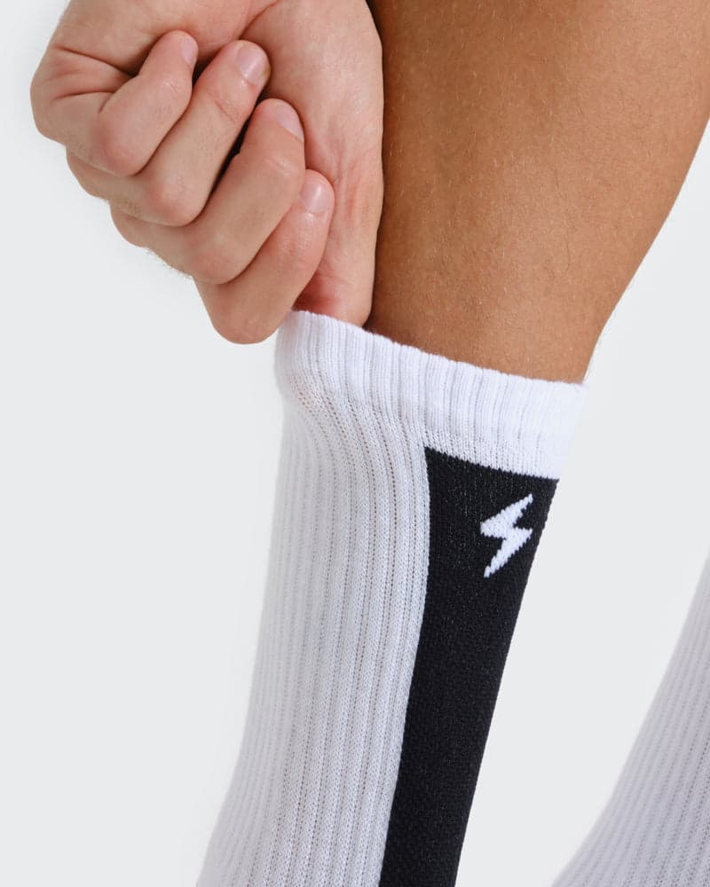 Medias Para Hombre Blancas Block - imagen 3