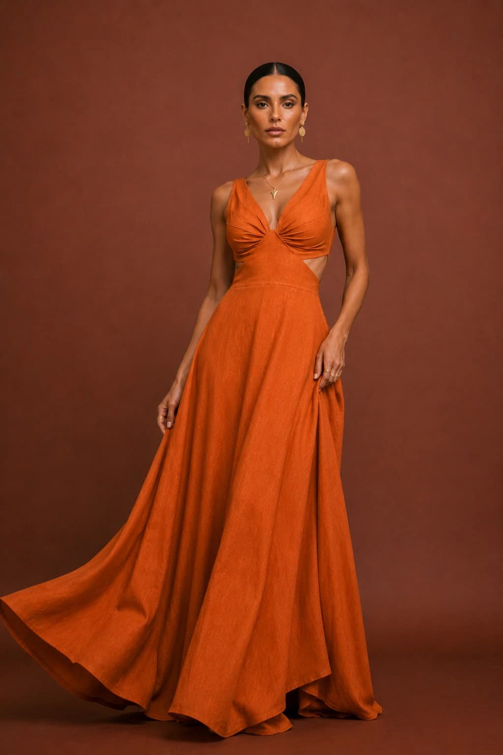 Vestido Quindio Naranja - imagen 3