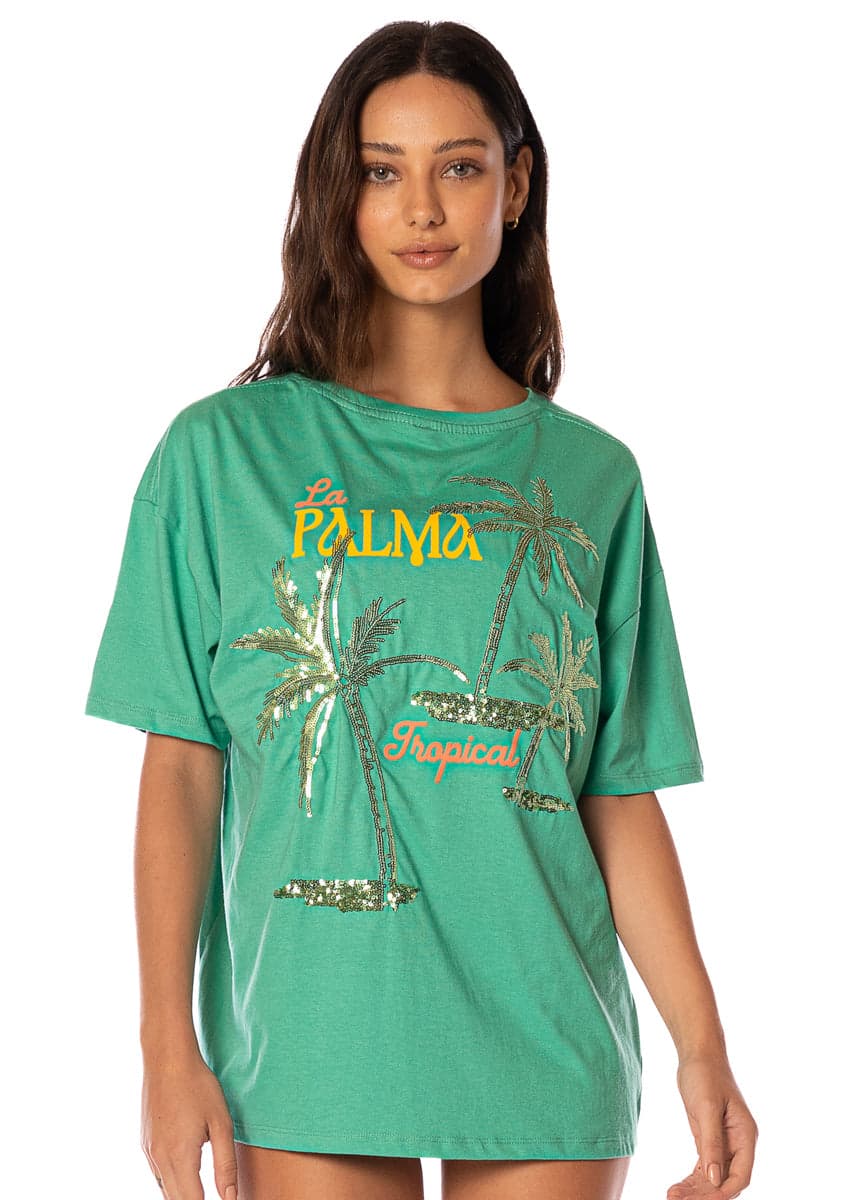 Maaji Tropical Green Azalea T-Shirt - imagen 1