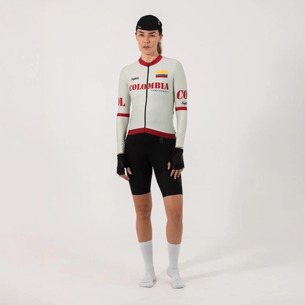 CAMISA CICLISMO MANGA LARGA COLOMBIA 51 PARA MUJER - imagen 1