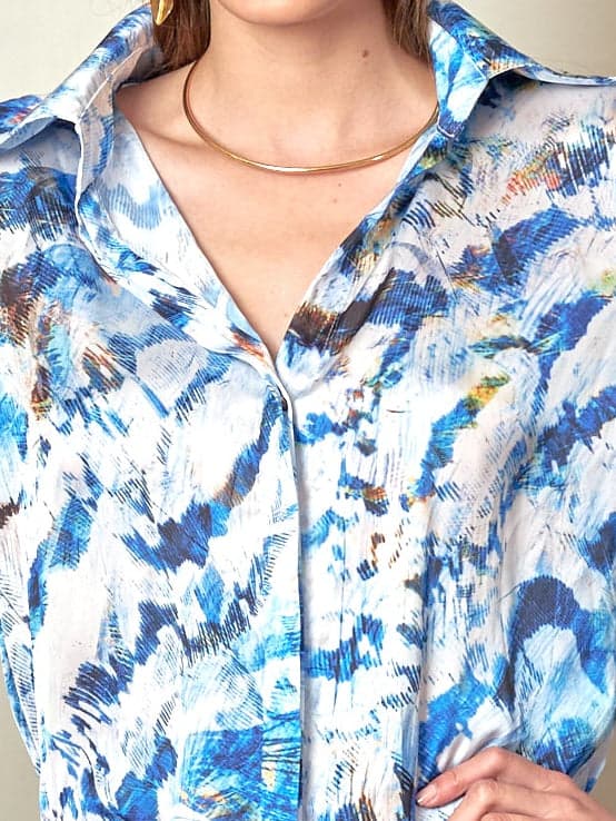 Blusa Anekio Plumas Azul - imagen 2