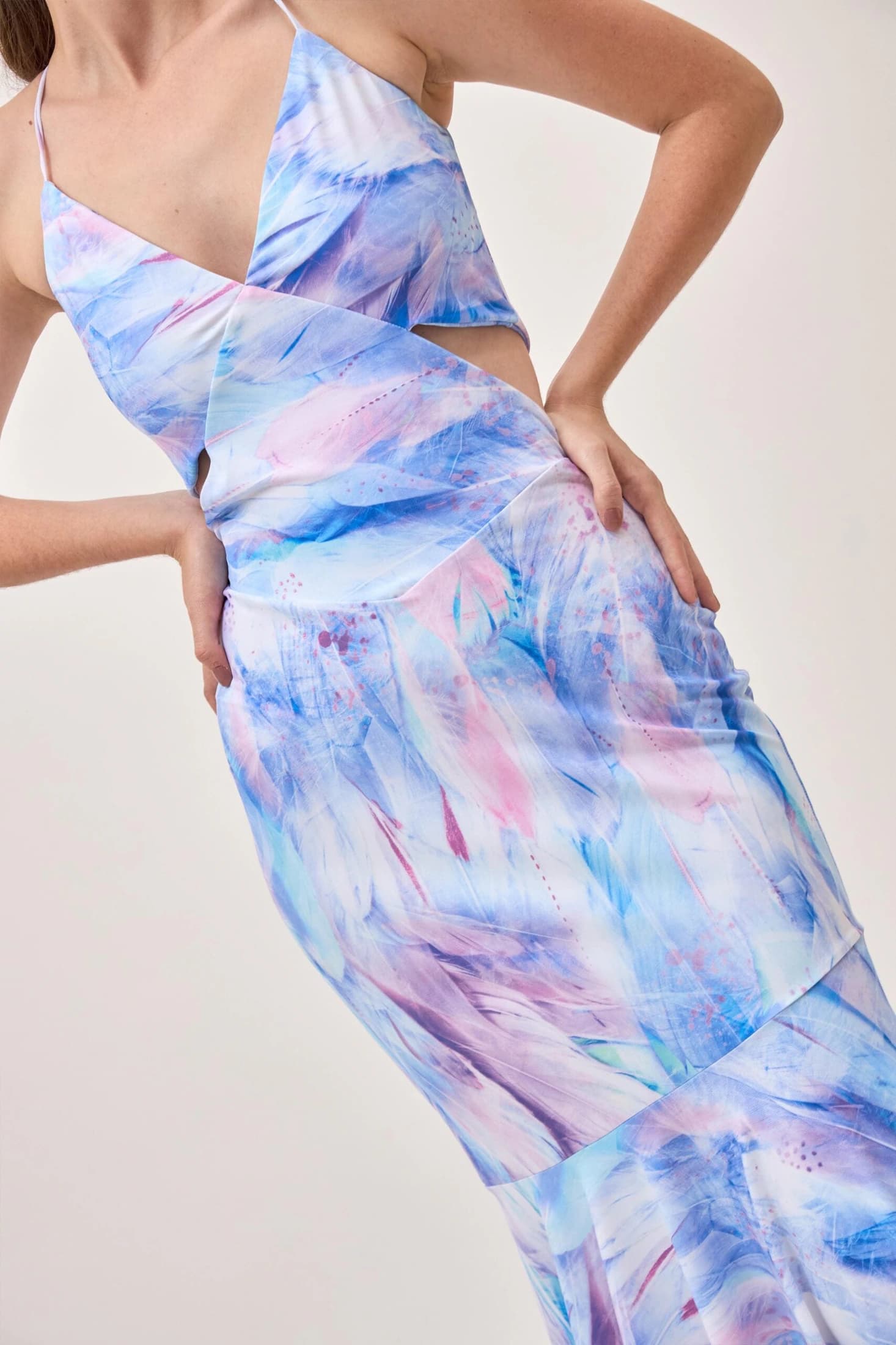 Vestido Oll Plumas Lila - imagen 5