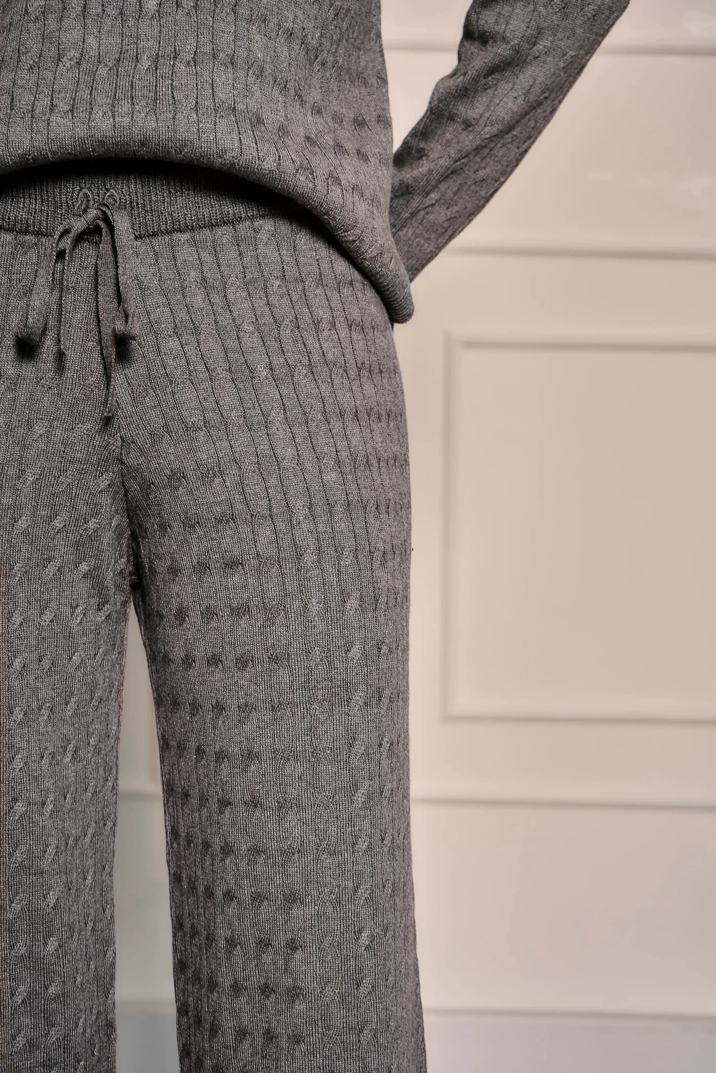 Pantalón Trenzado Mujer Gris - imagen 6