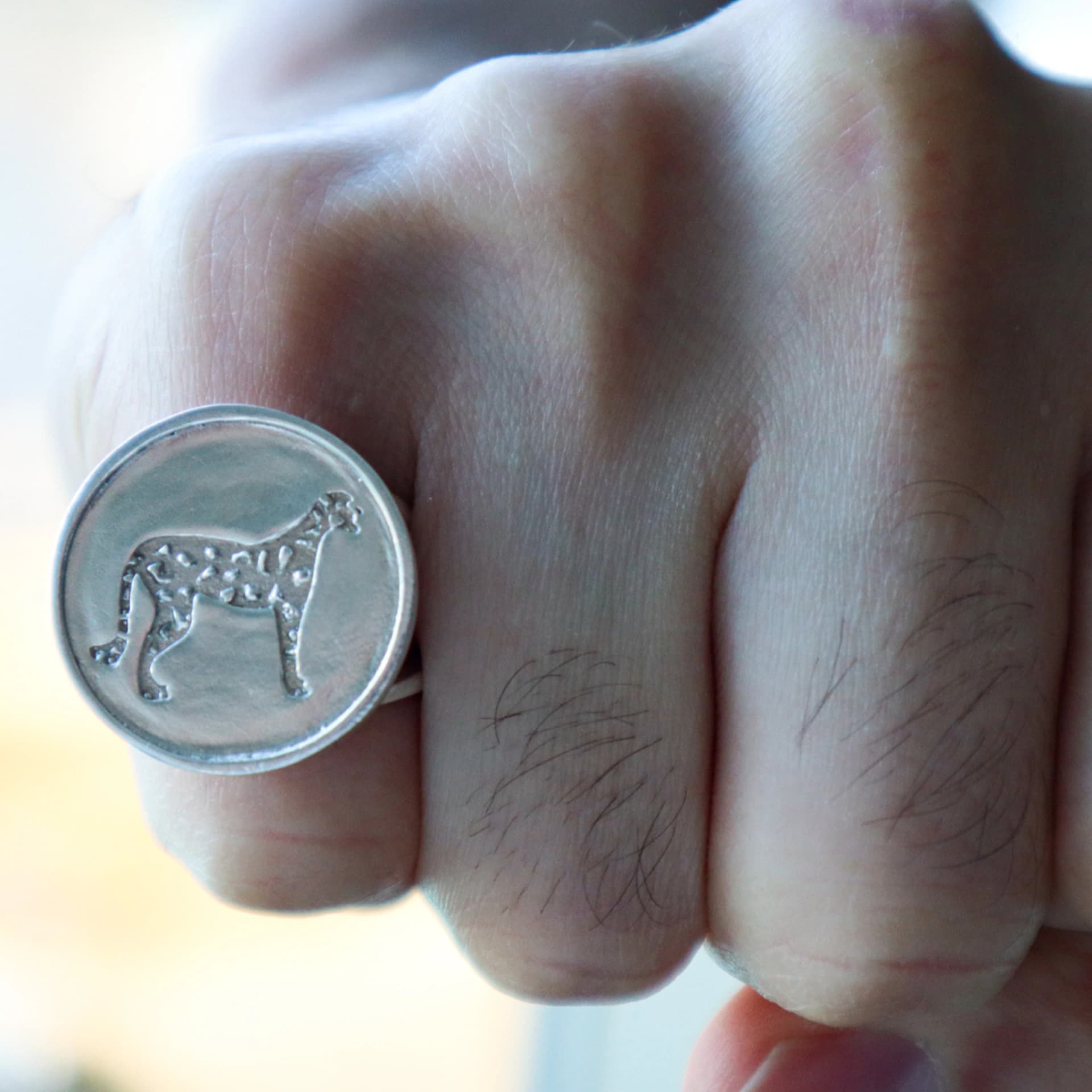 Jaguar Stamp Coin Ring - imagen 2