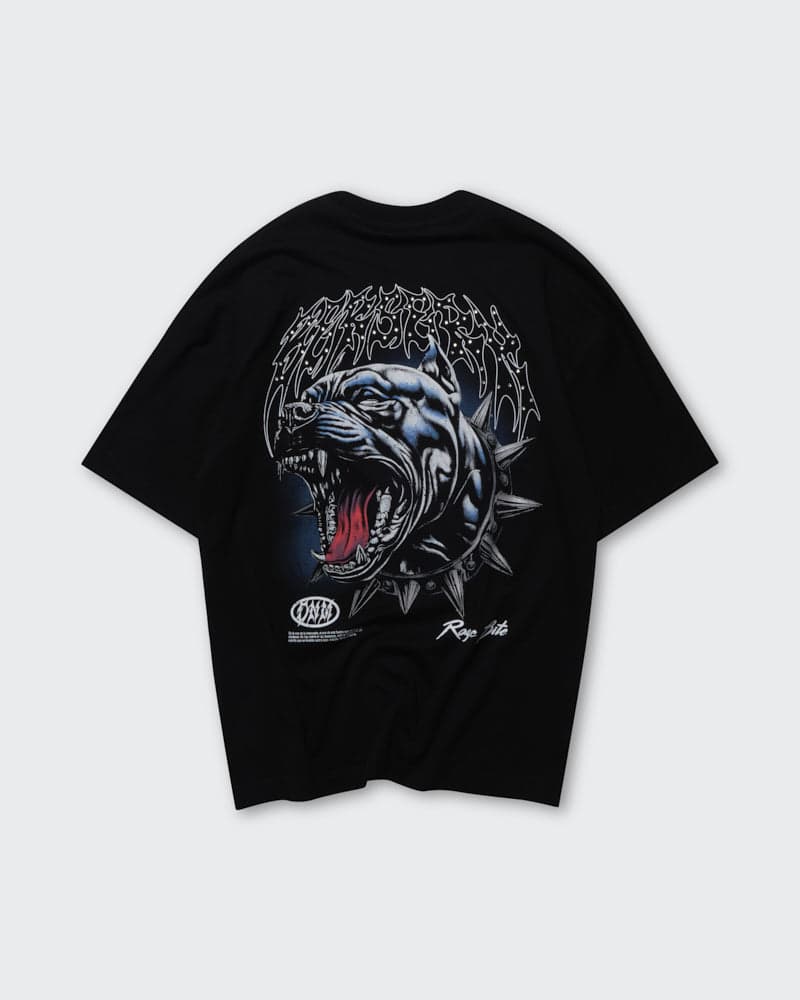 Camiseta Negra Oversize Iron Fang - imagen 1