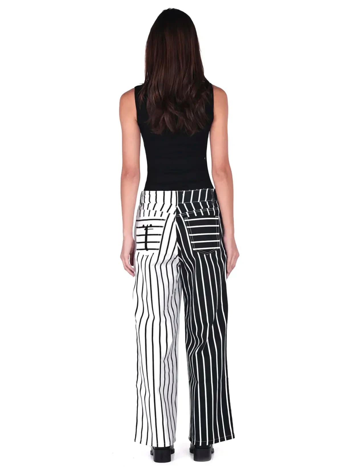 PANTALÓN LÍNEAS BICOLOR - imagen 4