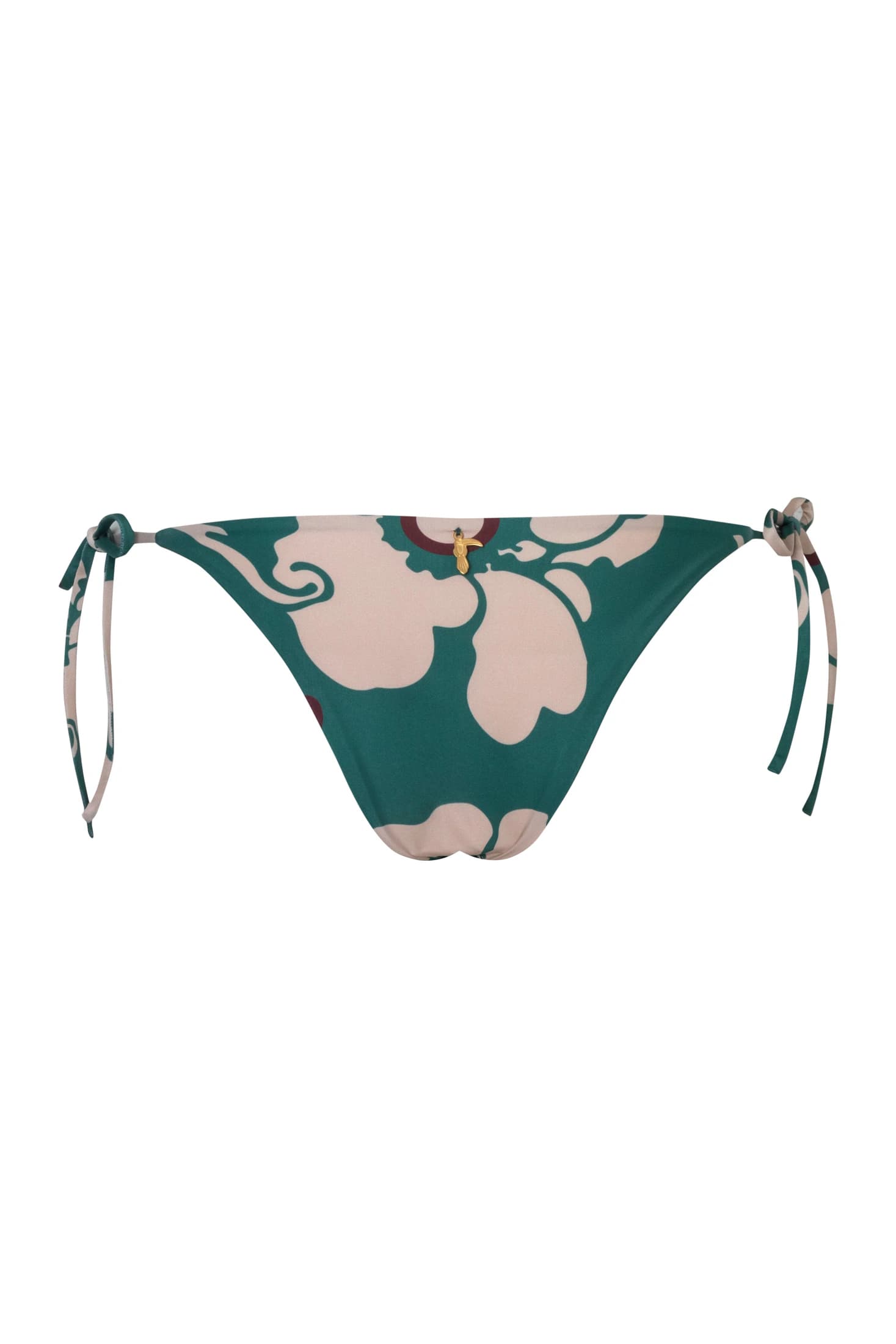 Brazil Bottom / Emerald Green Maxi Flowers - Ivory - imagen 3