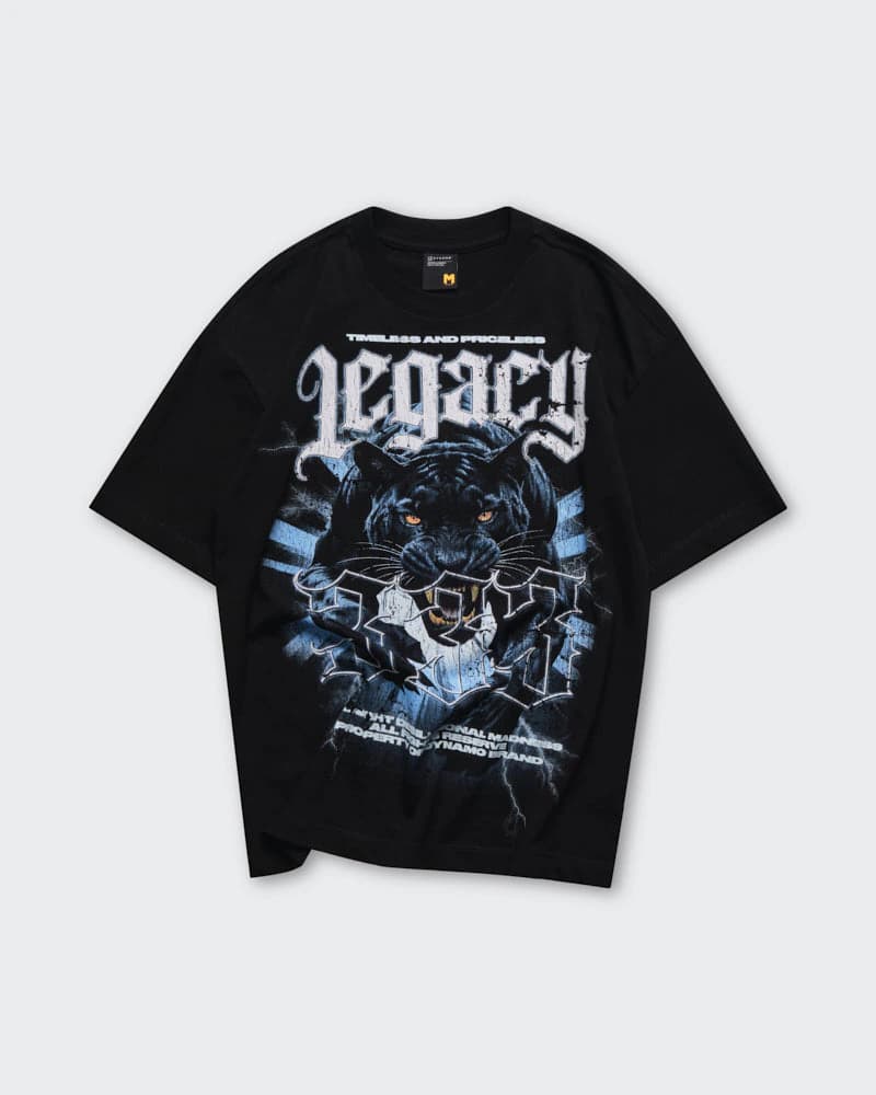 Camiseta Negra Oversize Panther - imagen 1