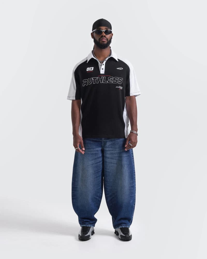 Polo Negro Oversize Fast Lane - imagen 7