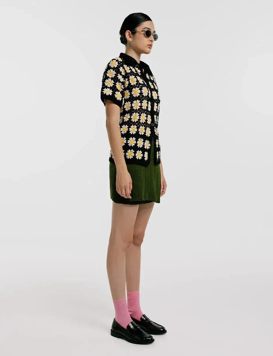 Guayabera Flores Crochet Mujer - imagen 2