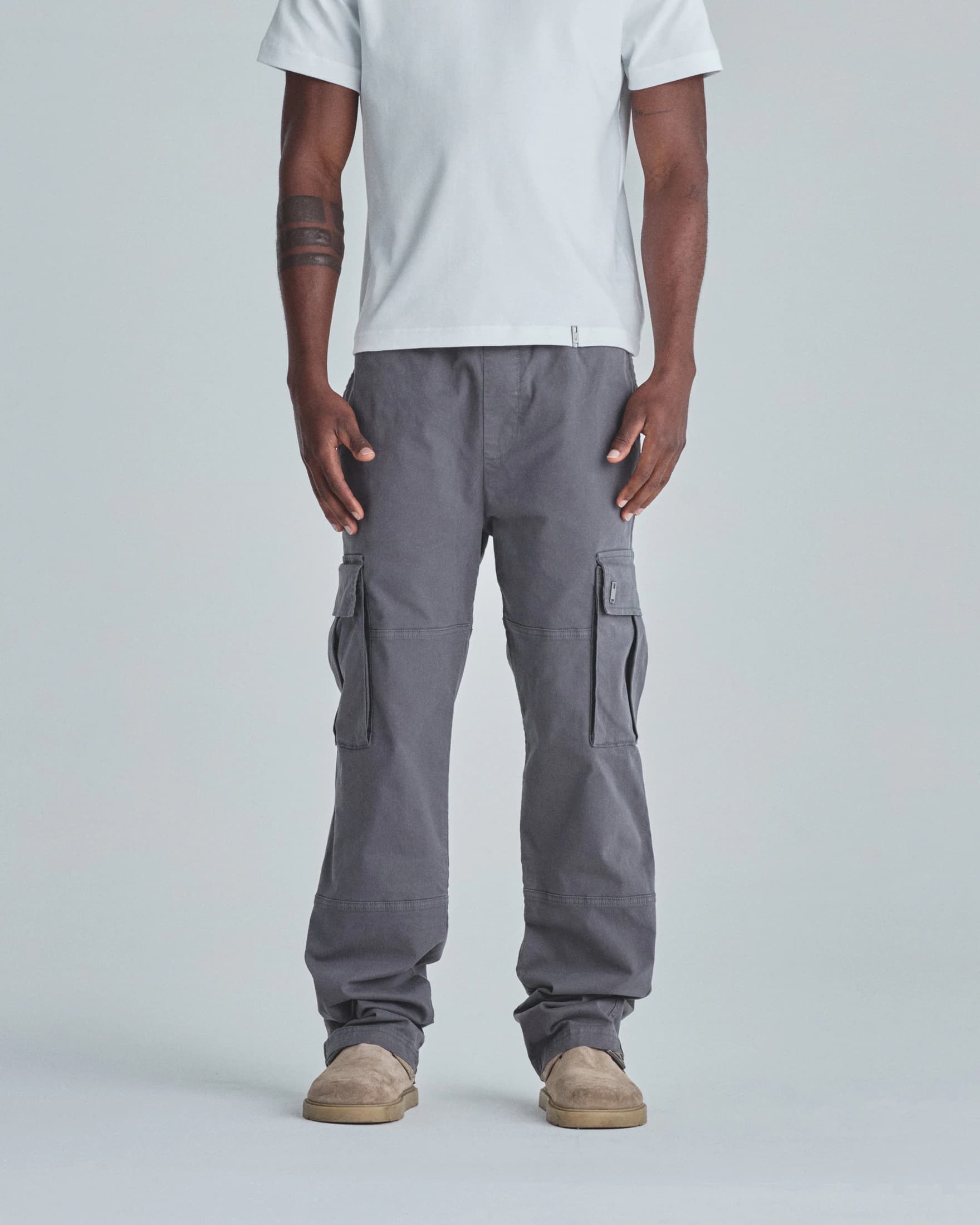Basics Relaxed Cargo Pants Gray - imagen 2