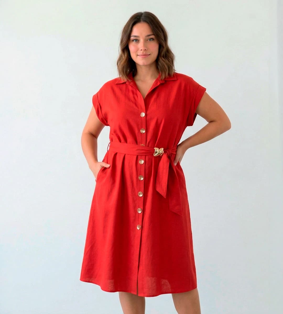 VESTIDO CON CINTURON REF 1142770