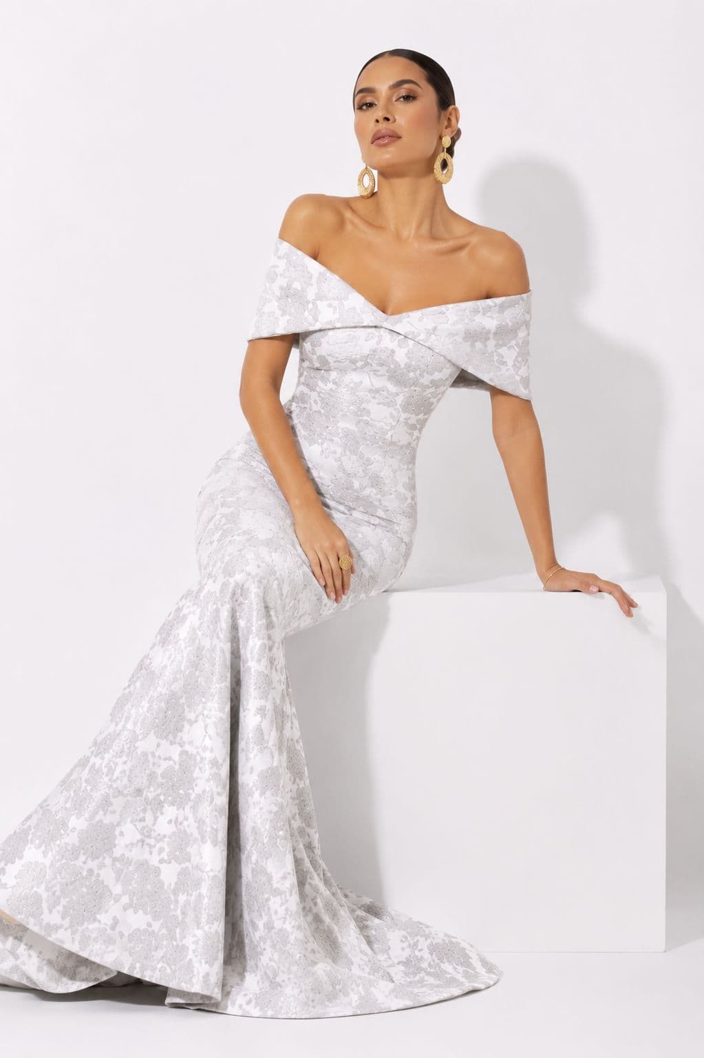 Vestido Sabina Ii Gris Estampado - imagen 2