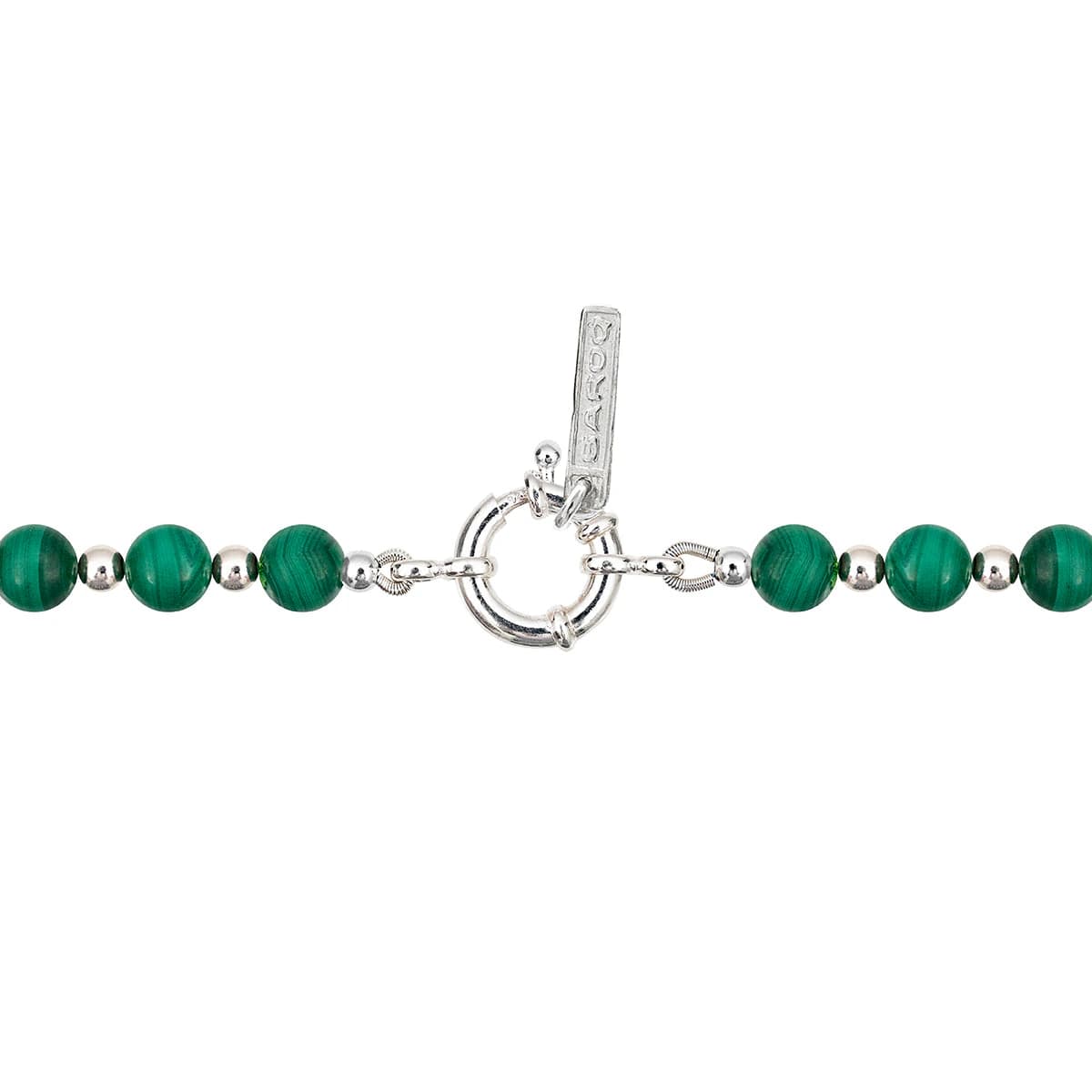 MALAQA NECKLACE | COLLAR DE MALAQUITA CON BALINES EN PLATA LEY 925 - imagen 3