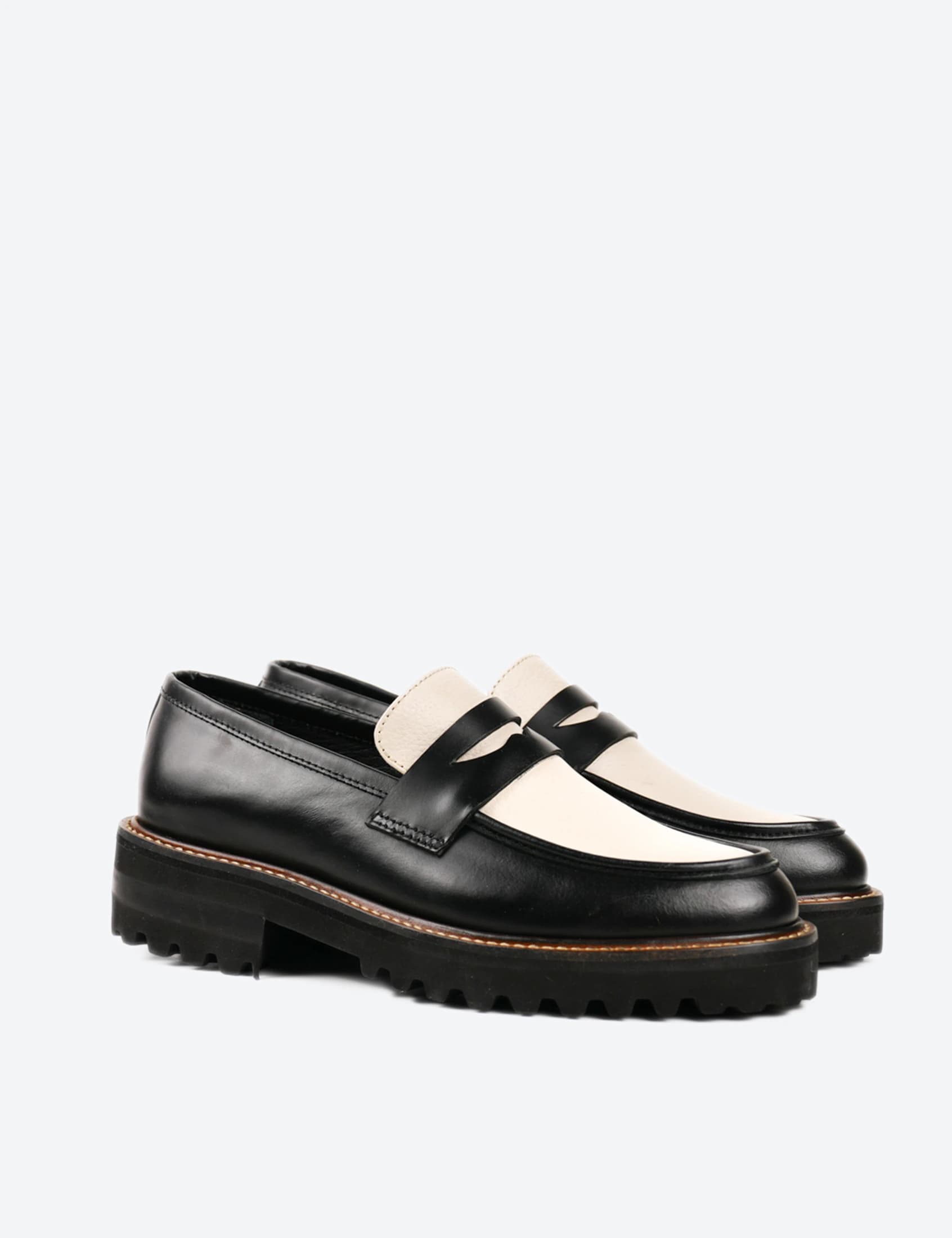 MOCASINES DONATO NEGRO CON BEIGE - imagen 2