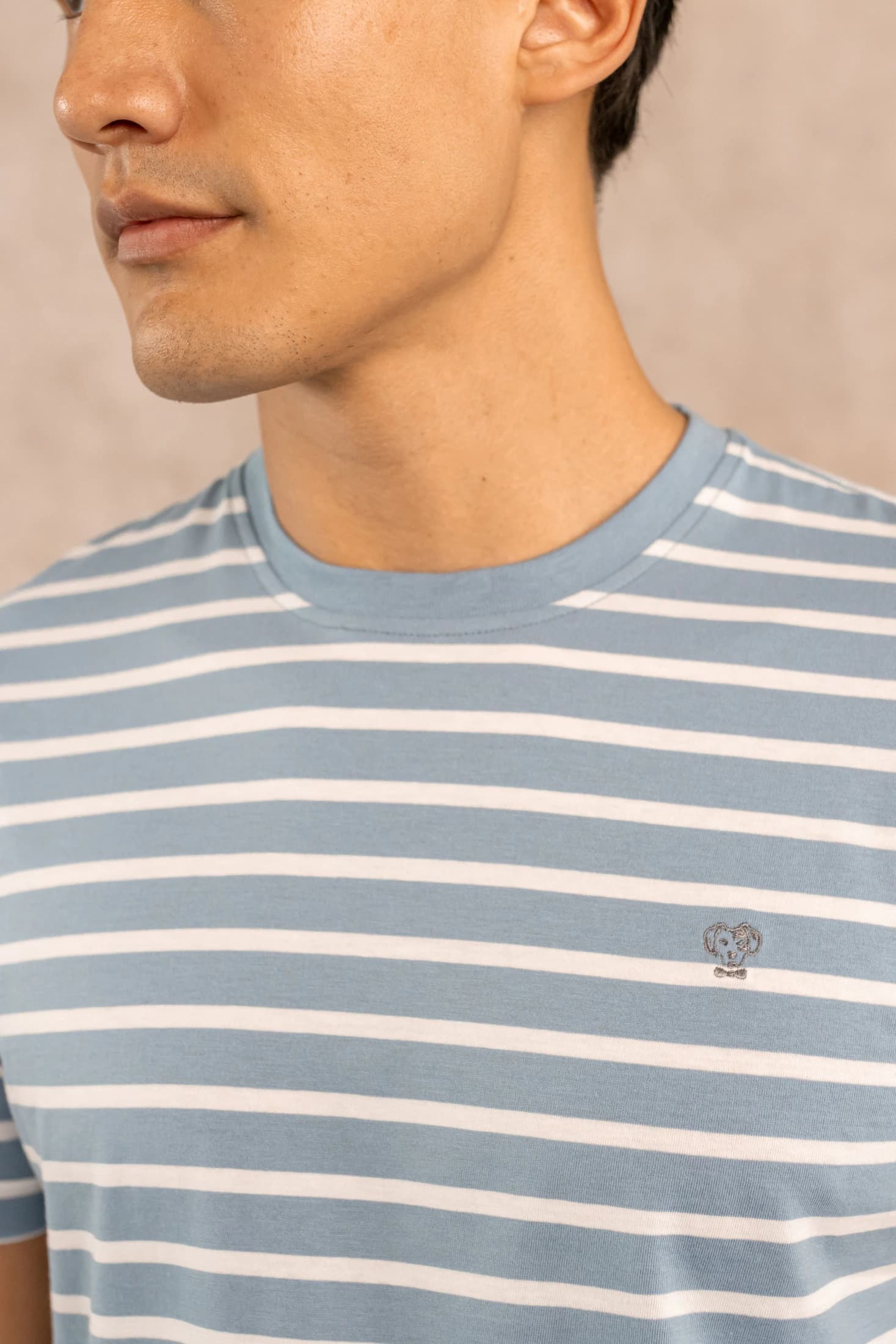 Camiseta Antimanchas Rayas Azul Stone - imagen 3