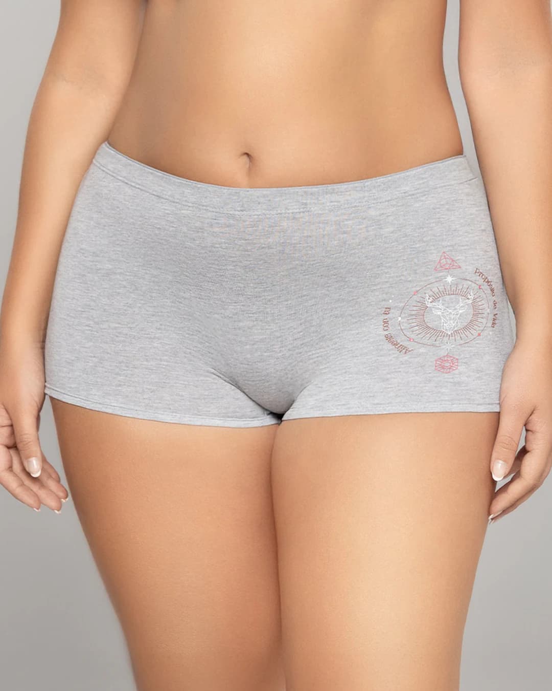 Boxer Largo Tiro Alto en Algodón Estampado para Mujer Ref. 8012 - imagen 5