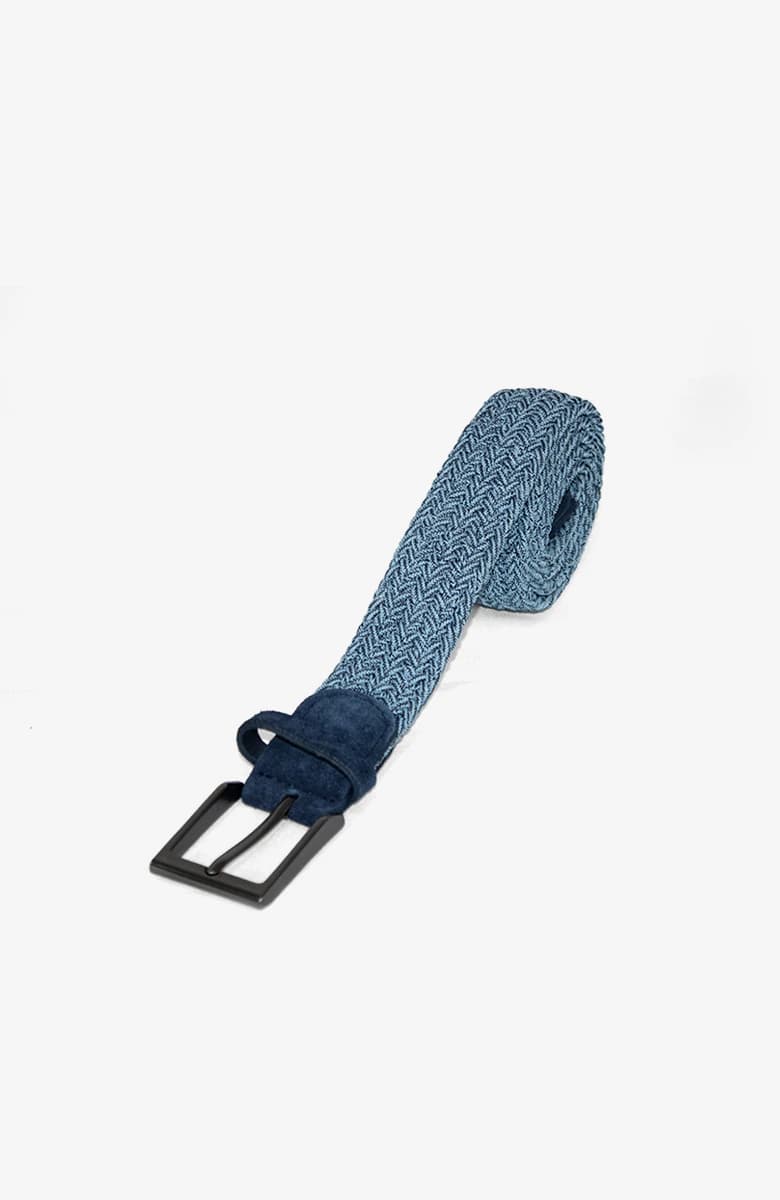 Cinturón Elástico Azul Para Hombre
