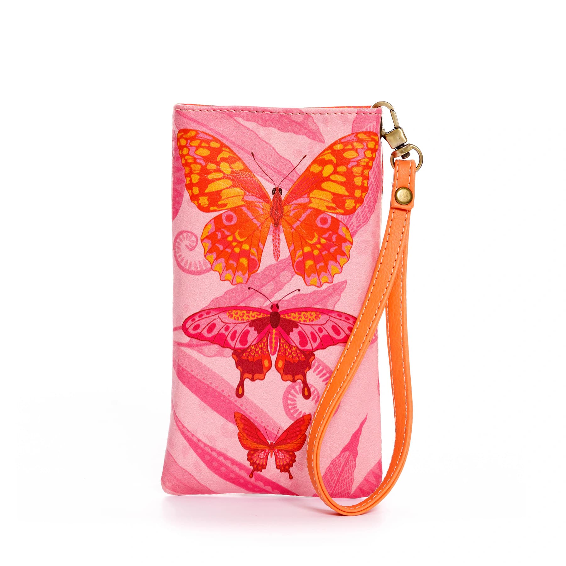 Estuche De Gafas O Celular Para Mujer Mariposas Con Pulsera Y Broche - imagen 2