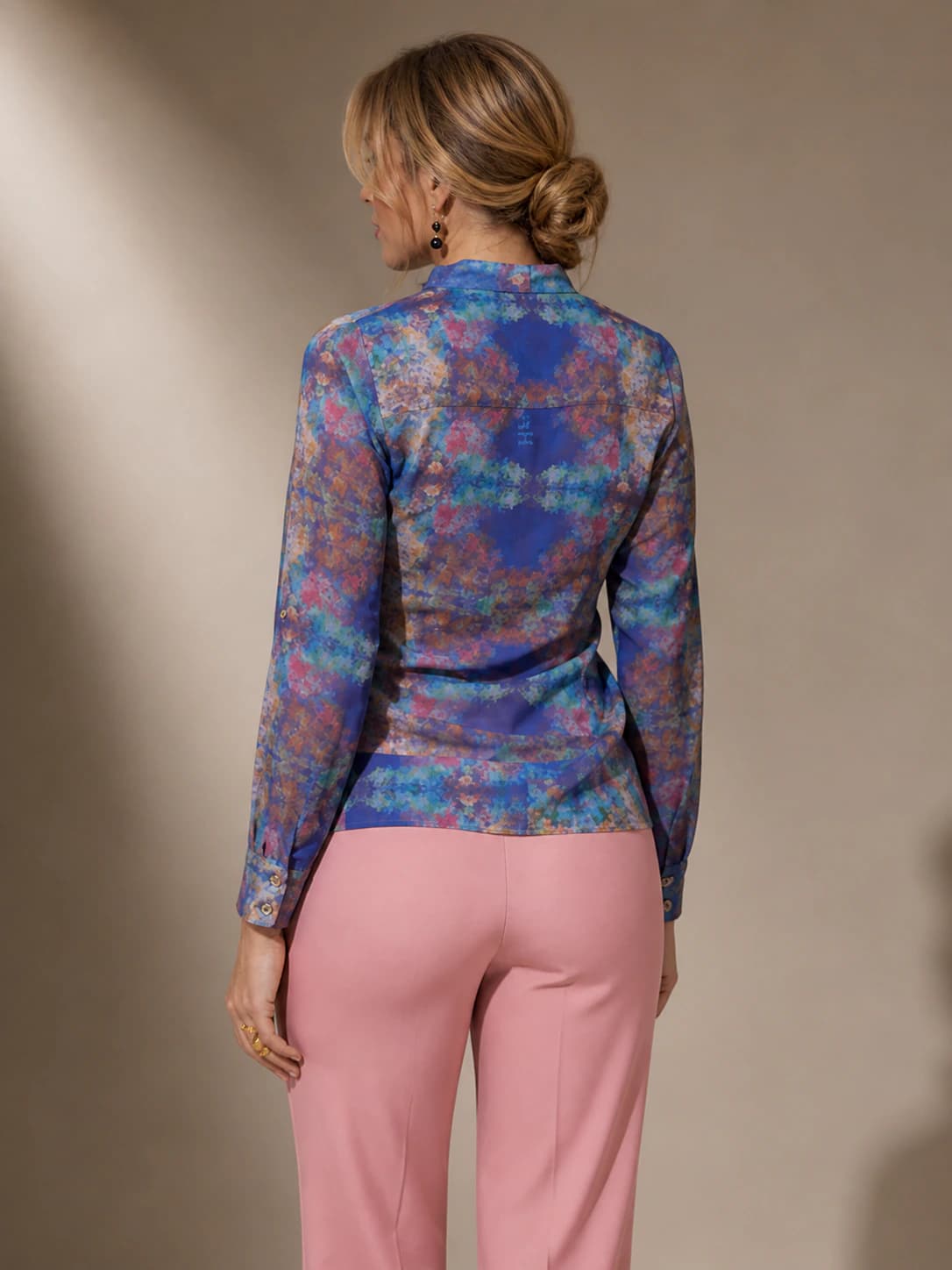 Blusa Alina Morado Estampado - imagen 3