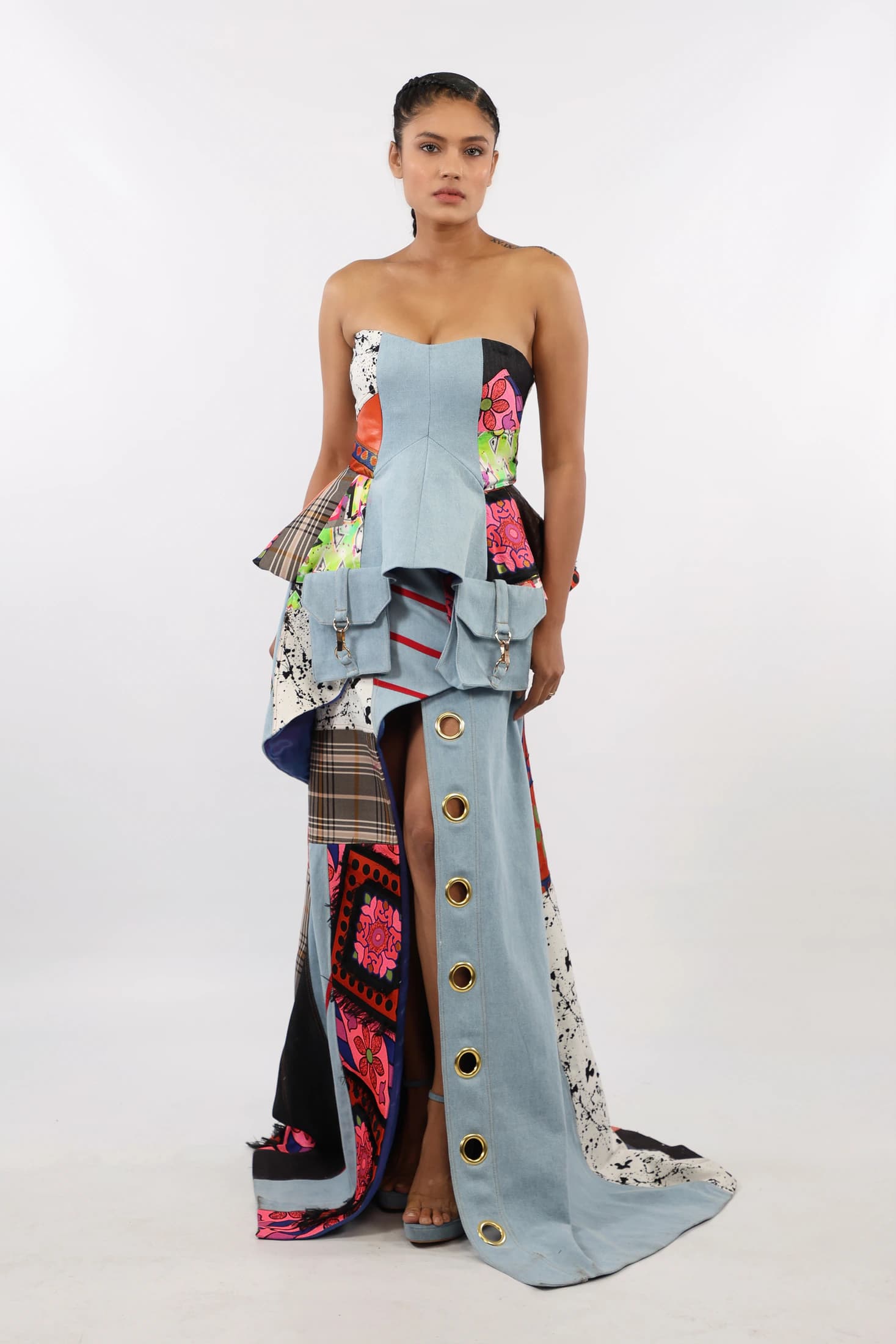 Denim Patchwork Dress