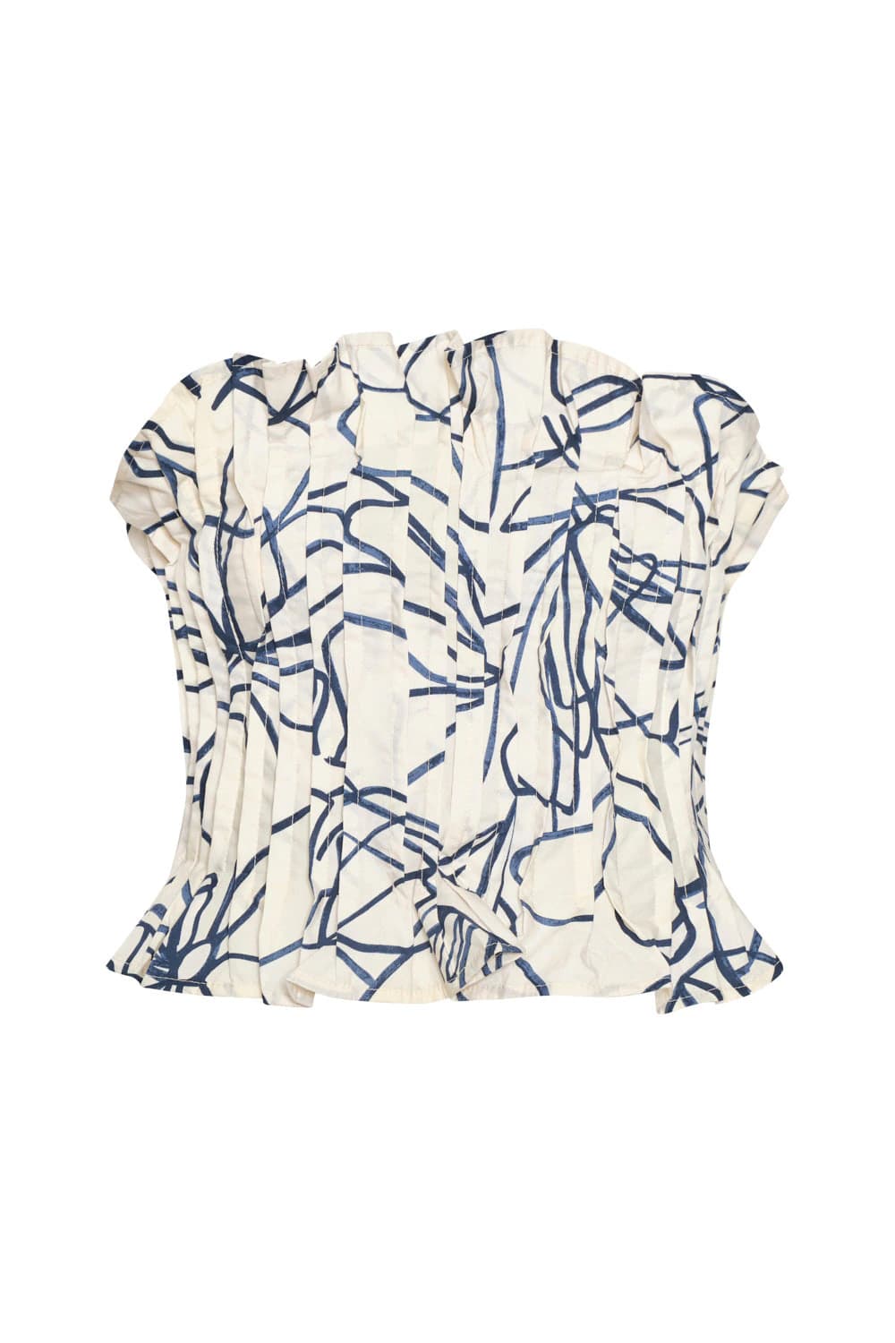 Crop top chiara ivory navy - imagen 1