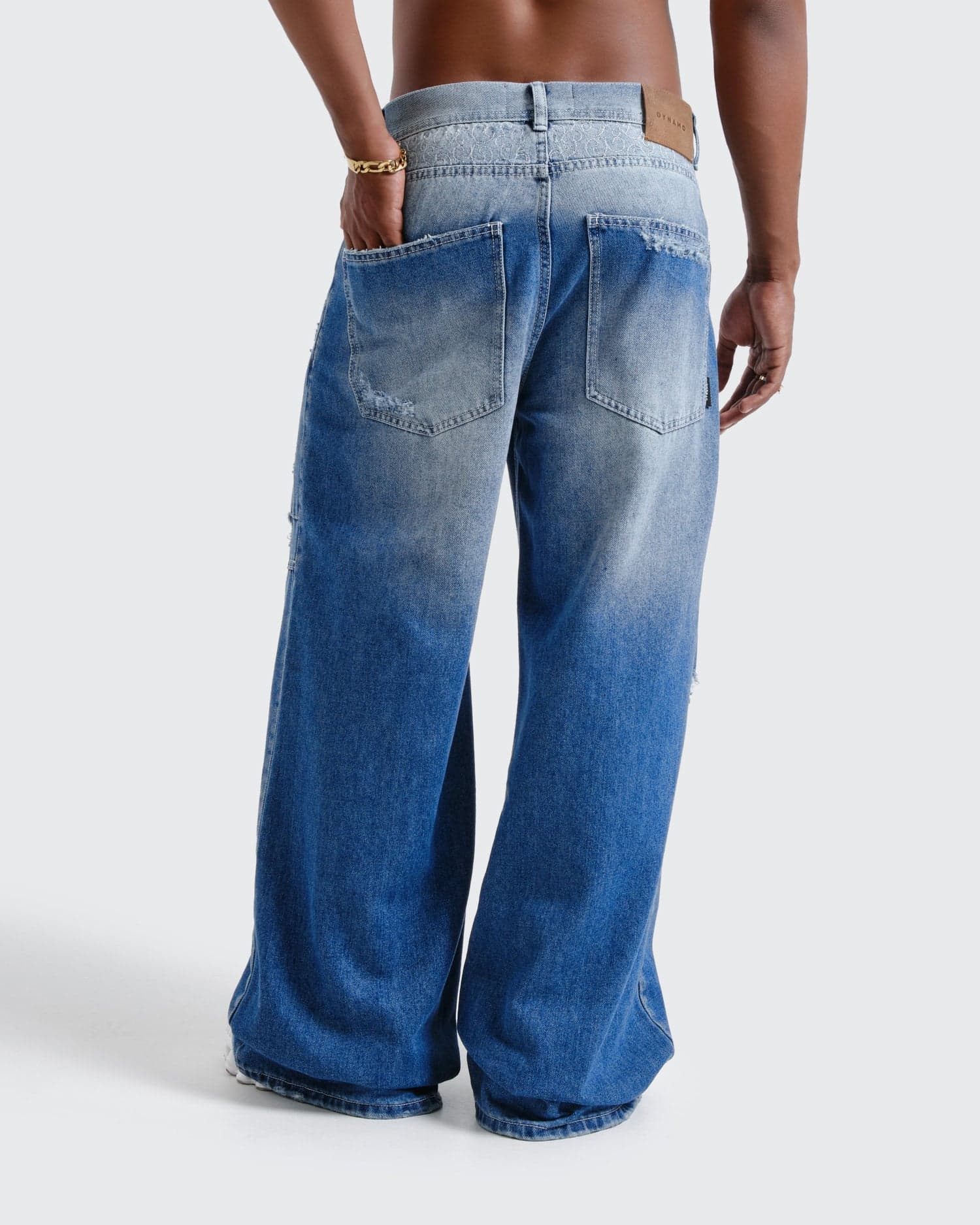 Jean Azul Wide Leg Stitched - imagen 3